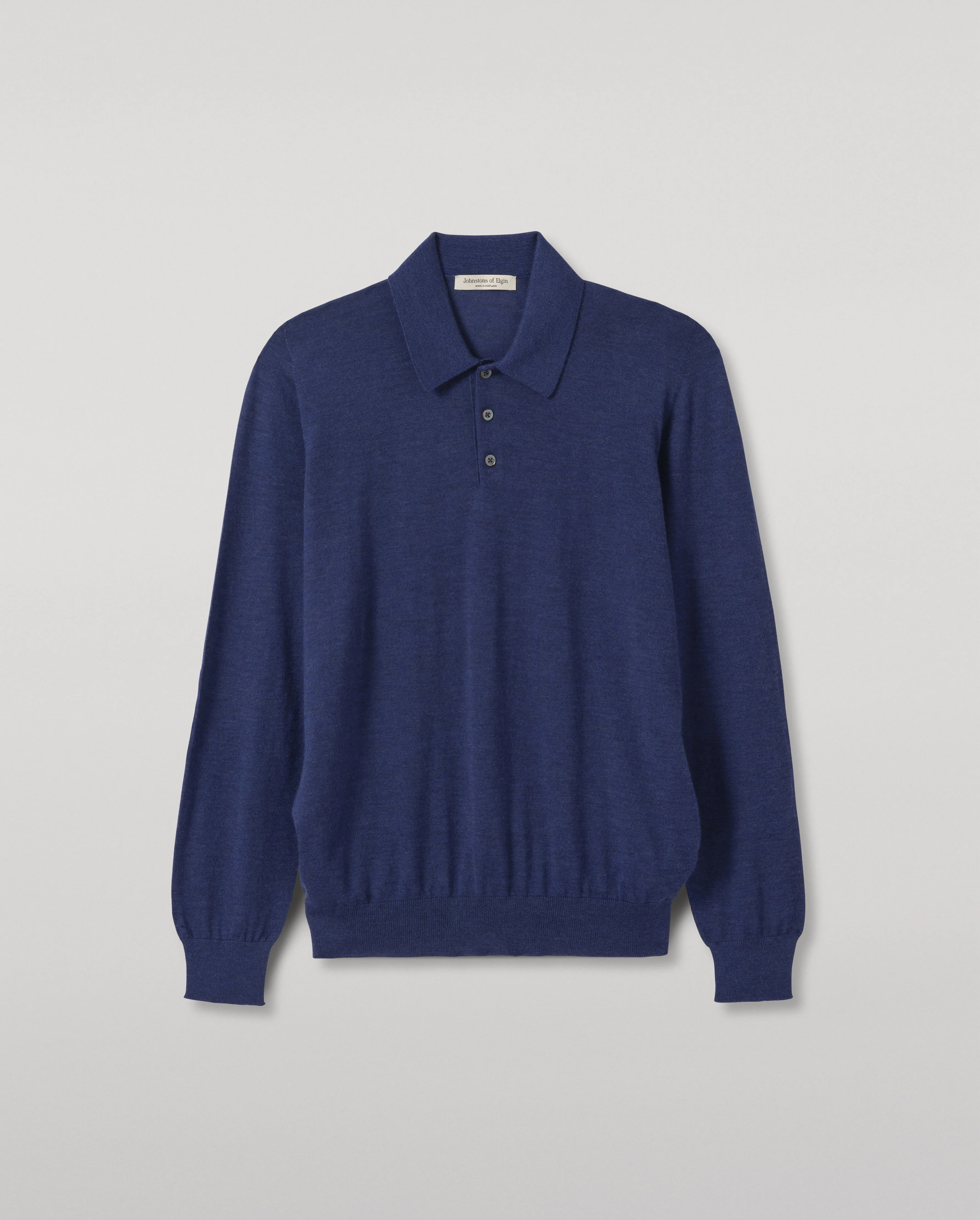 Fin Blue Superfine Cashmere Polo Shirt - 1