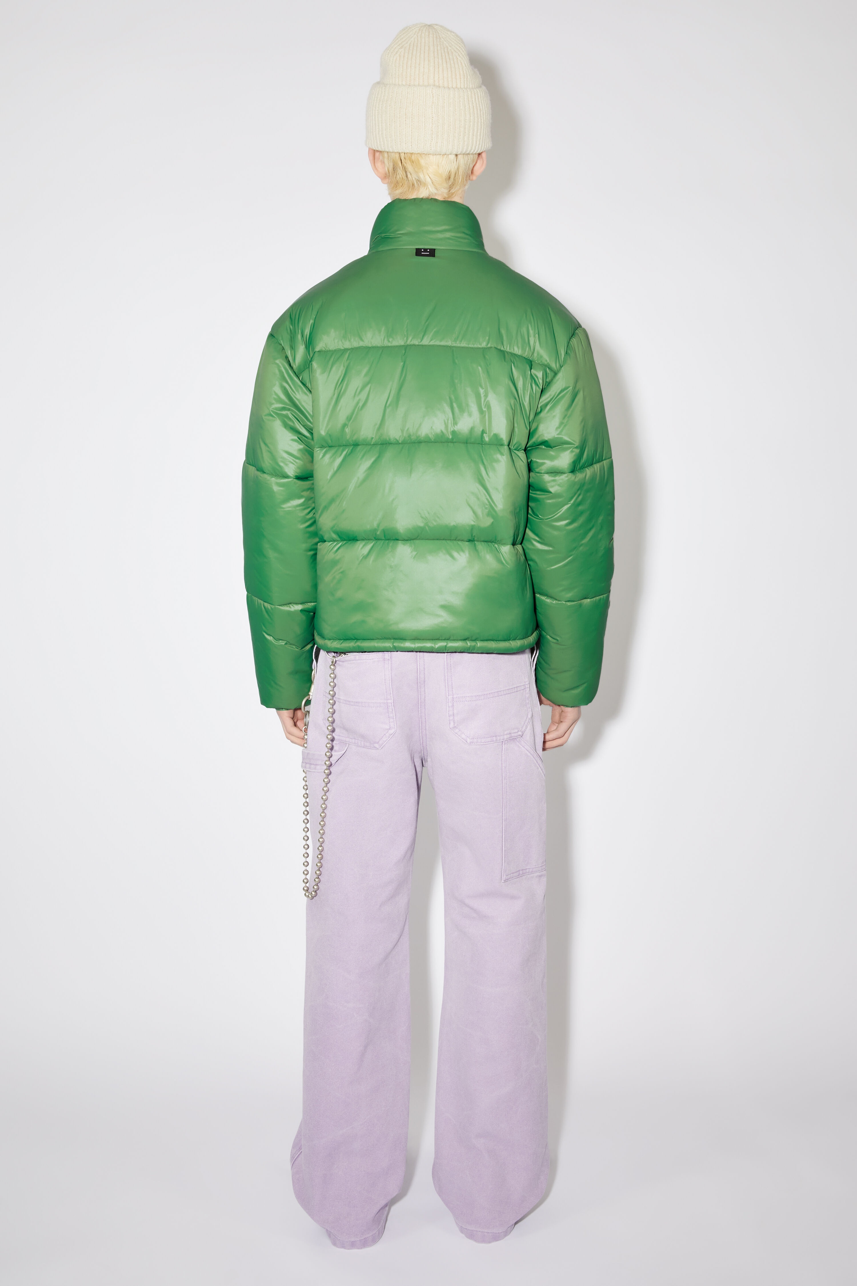 Puffer face logo jacket - Dusty green - 3
