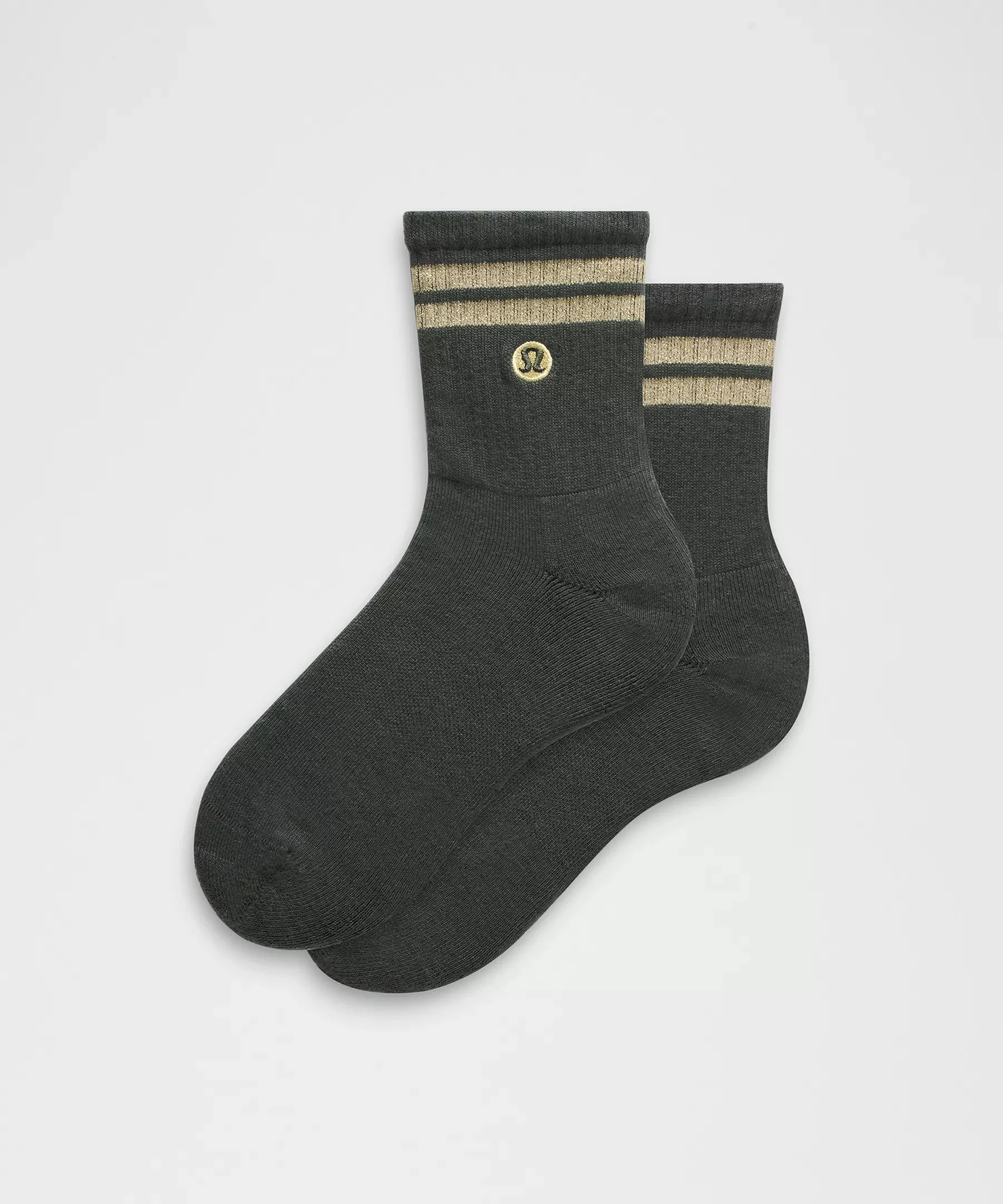 Unisex Daily Essential Quarter Socks *Metallic Stripe - 1