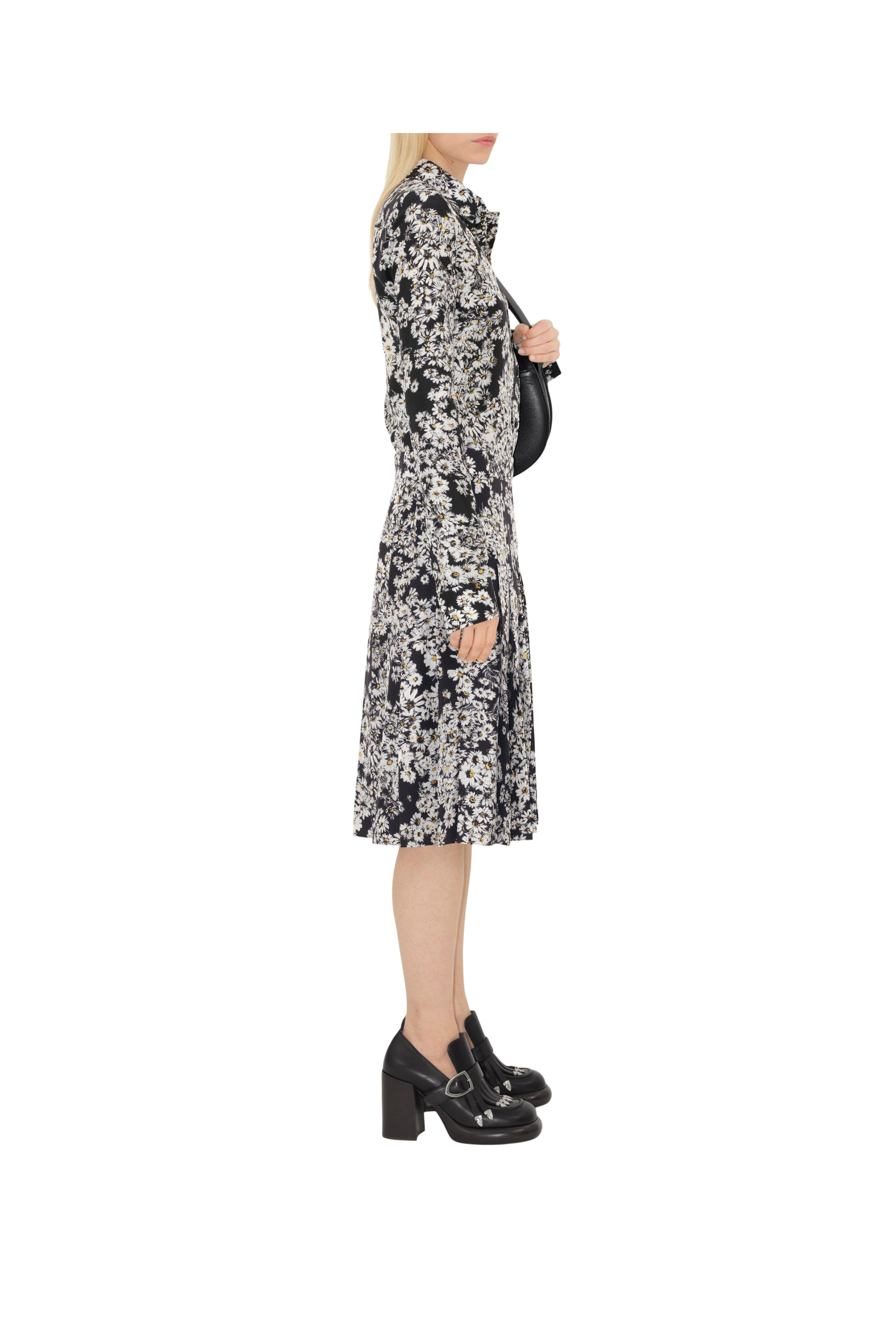 burberry Pleated Daisy Silk Skirt in Black at Nordstrom - 3