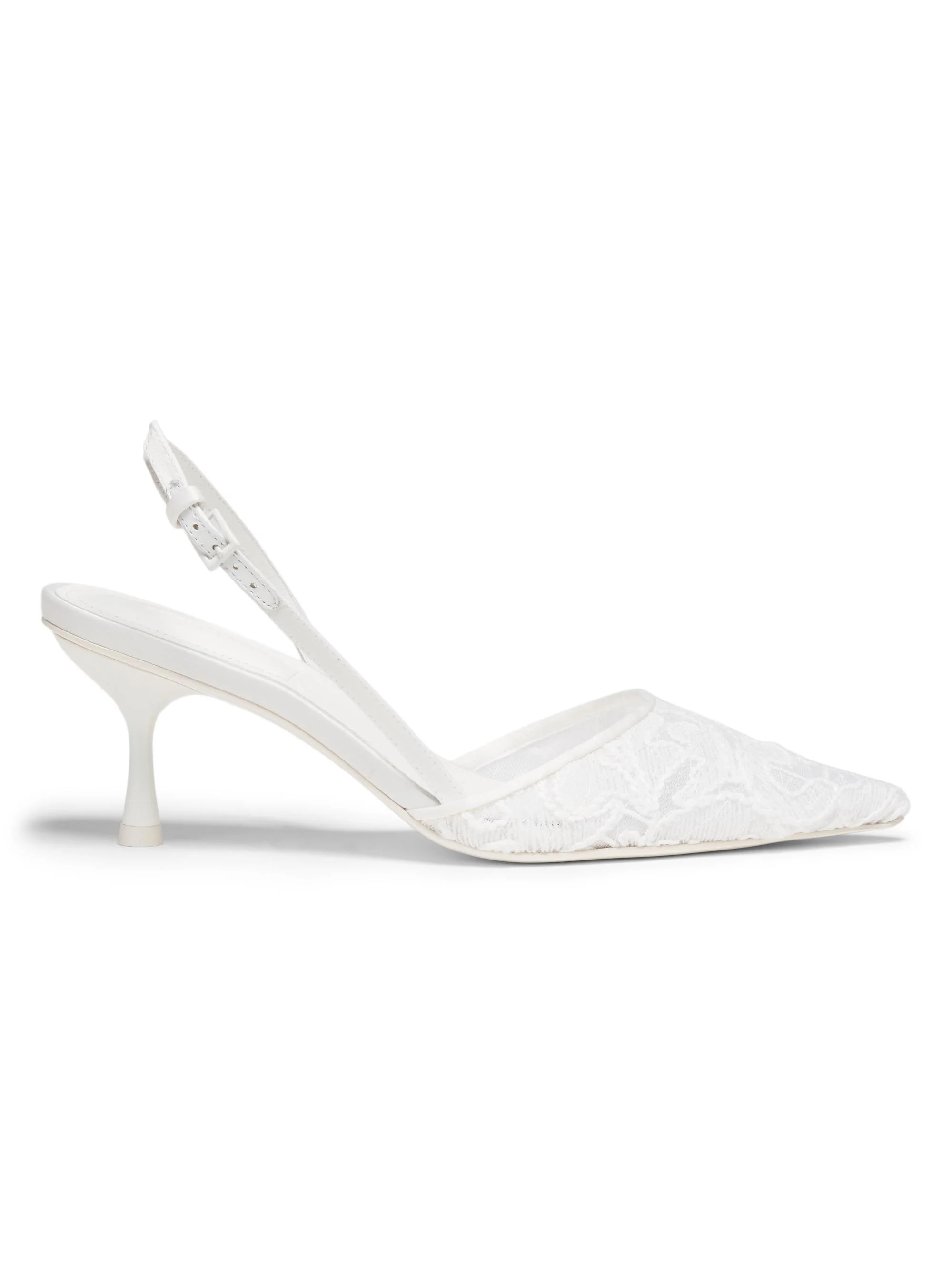 Women's Dylan Lace Slingback Pumps - White - 1