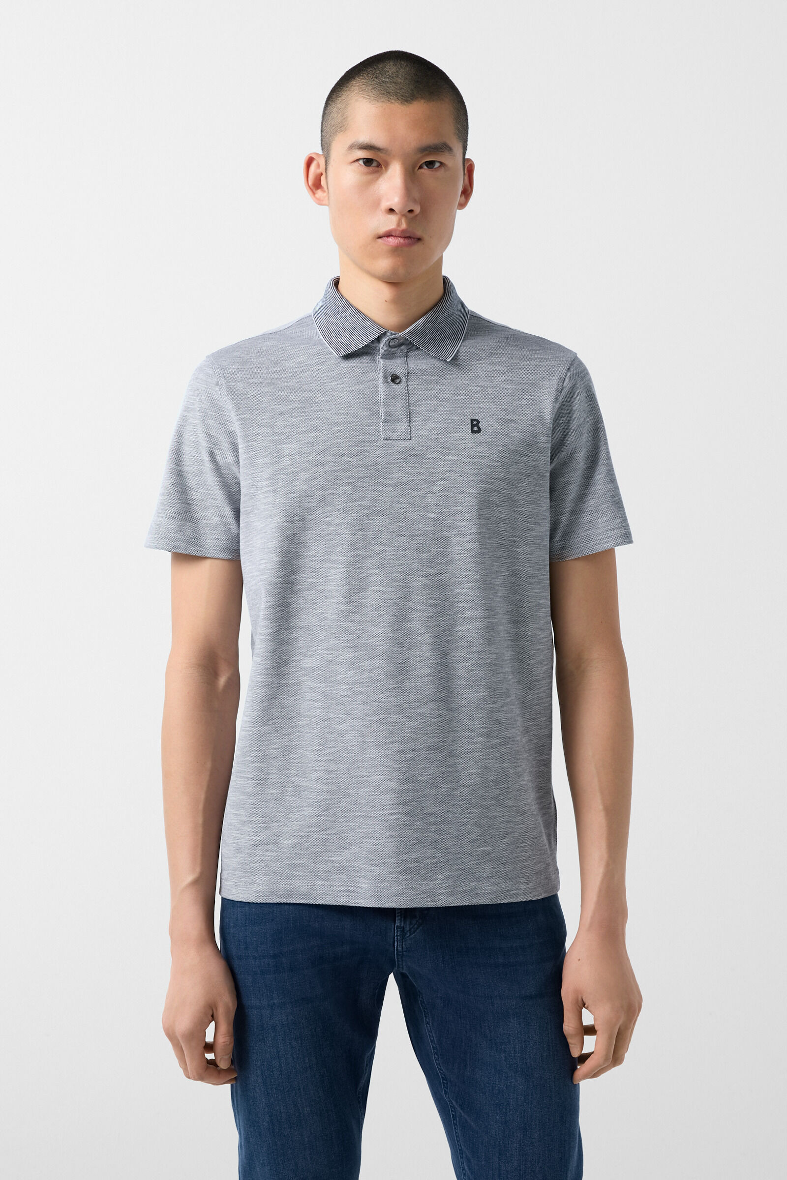 Samu polo shirt in Navy blue/white - 2
