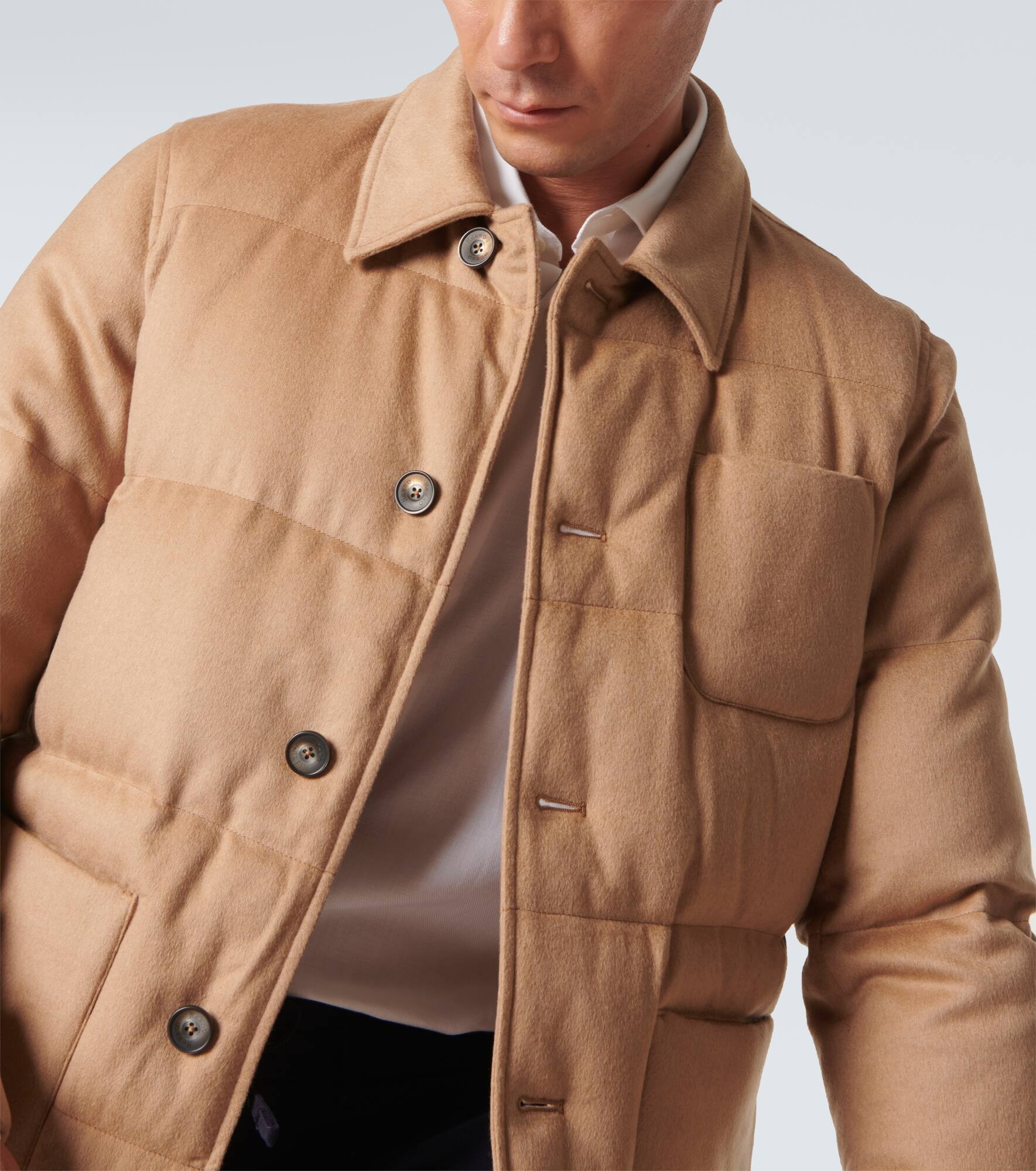 Camel hair down jacket - 5