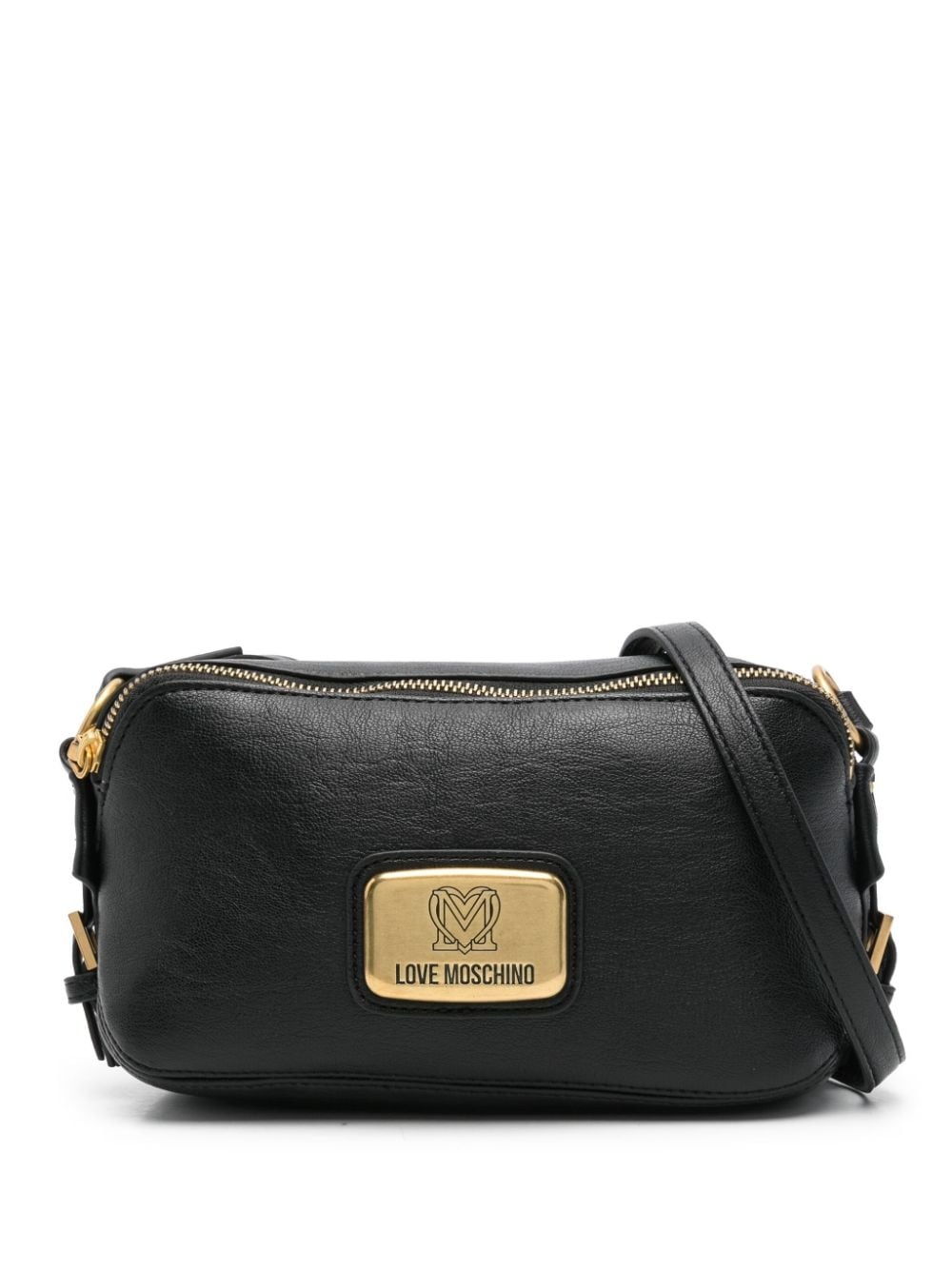 logo-plaque shoulder bag - 1