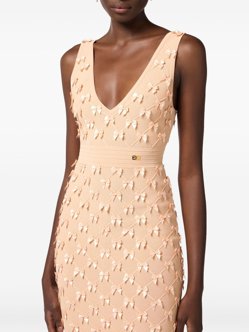 bow-embellished midi dress 4