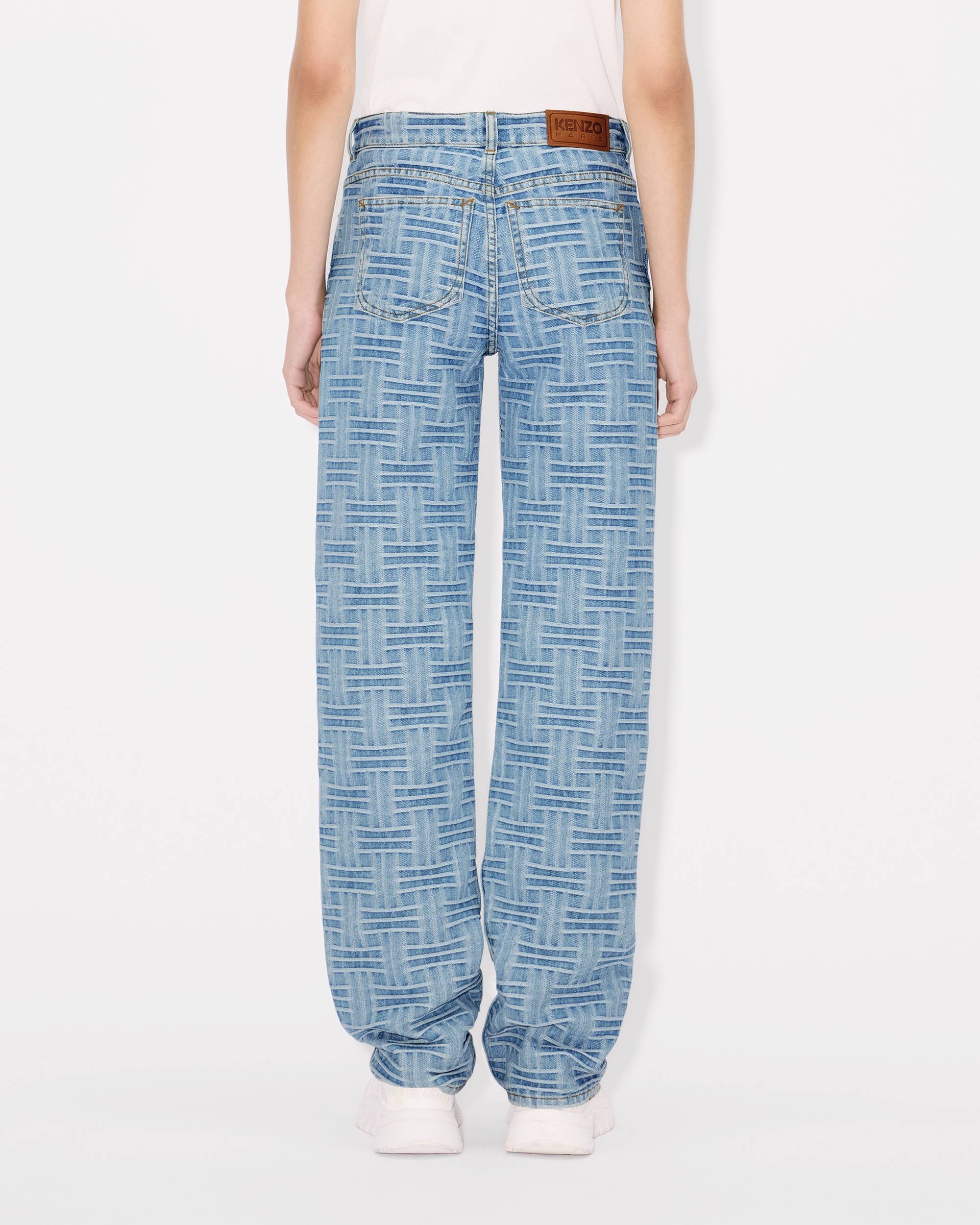 'KENZO Weave' ASAGAO straight jeans in japanese denim - 4