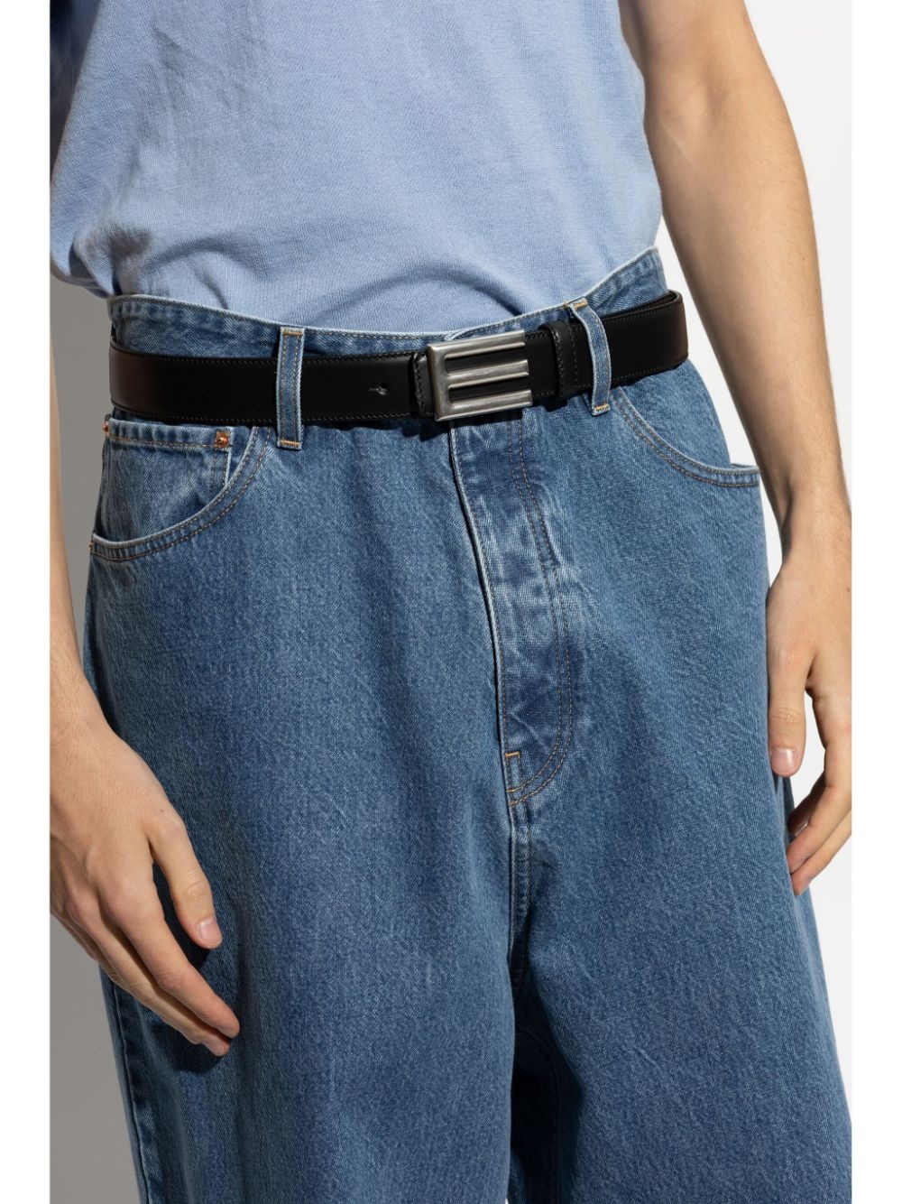 logo-buckle belt - 2