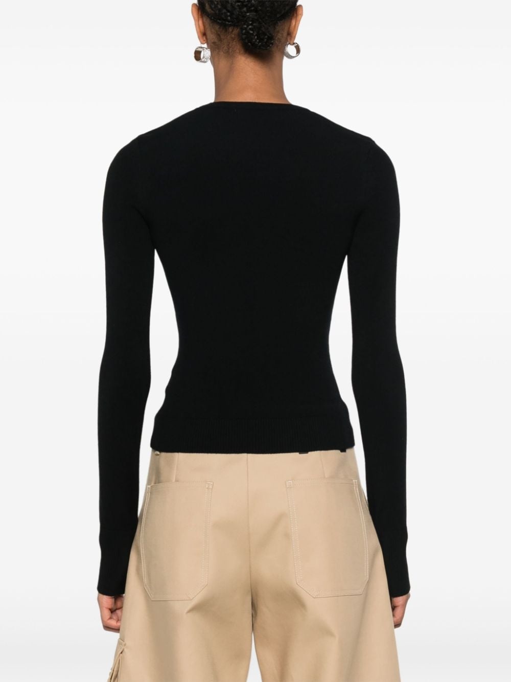 Crescent Moon-embroidered sweater - 4