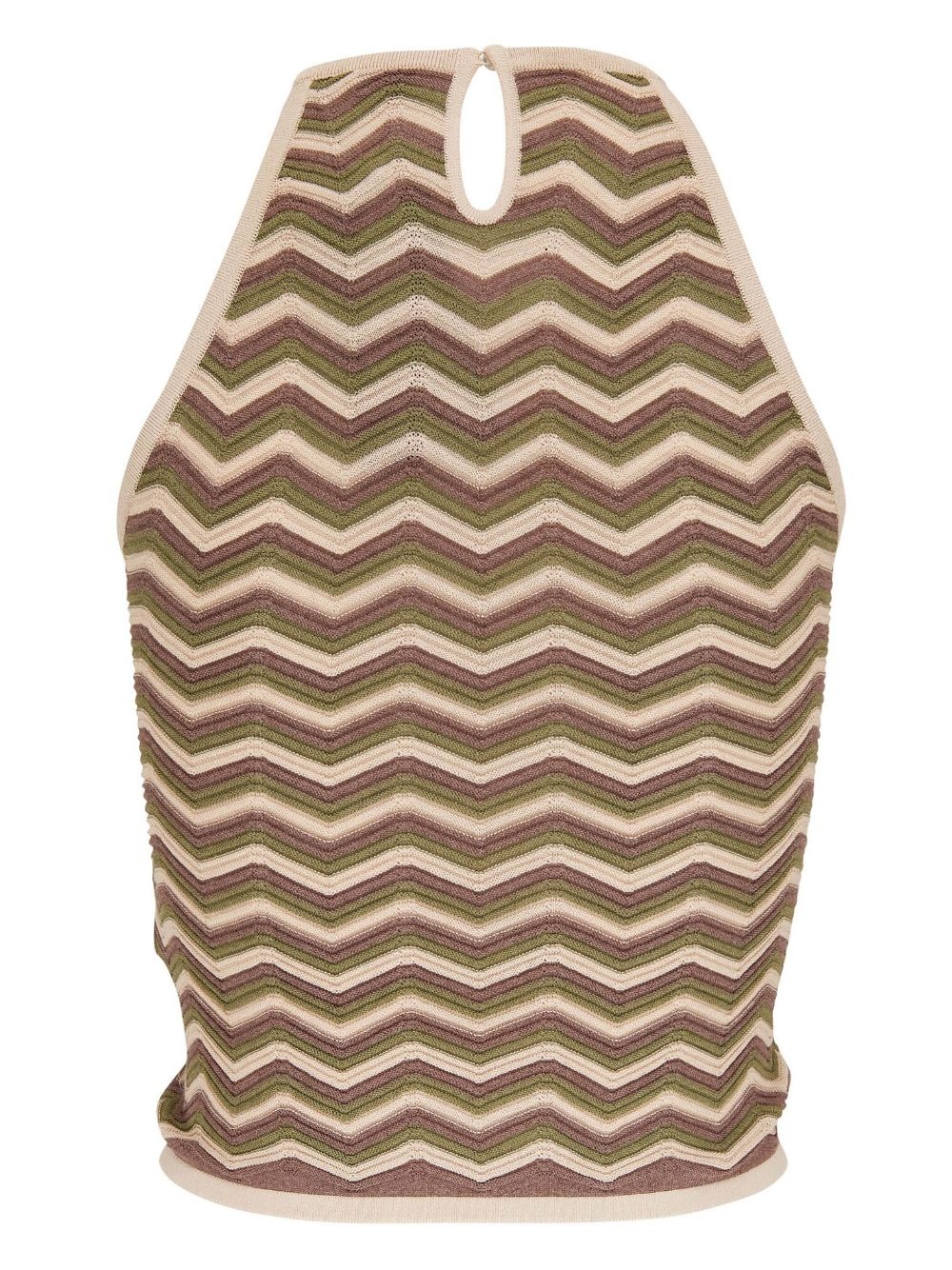 chevron knitted top - 2