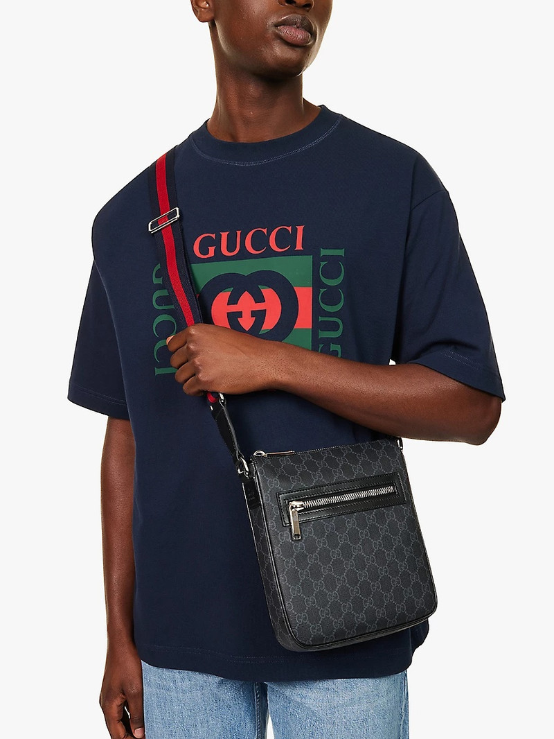GUCCI Monogram-print coated-canvas cross-body bag outlook