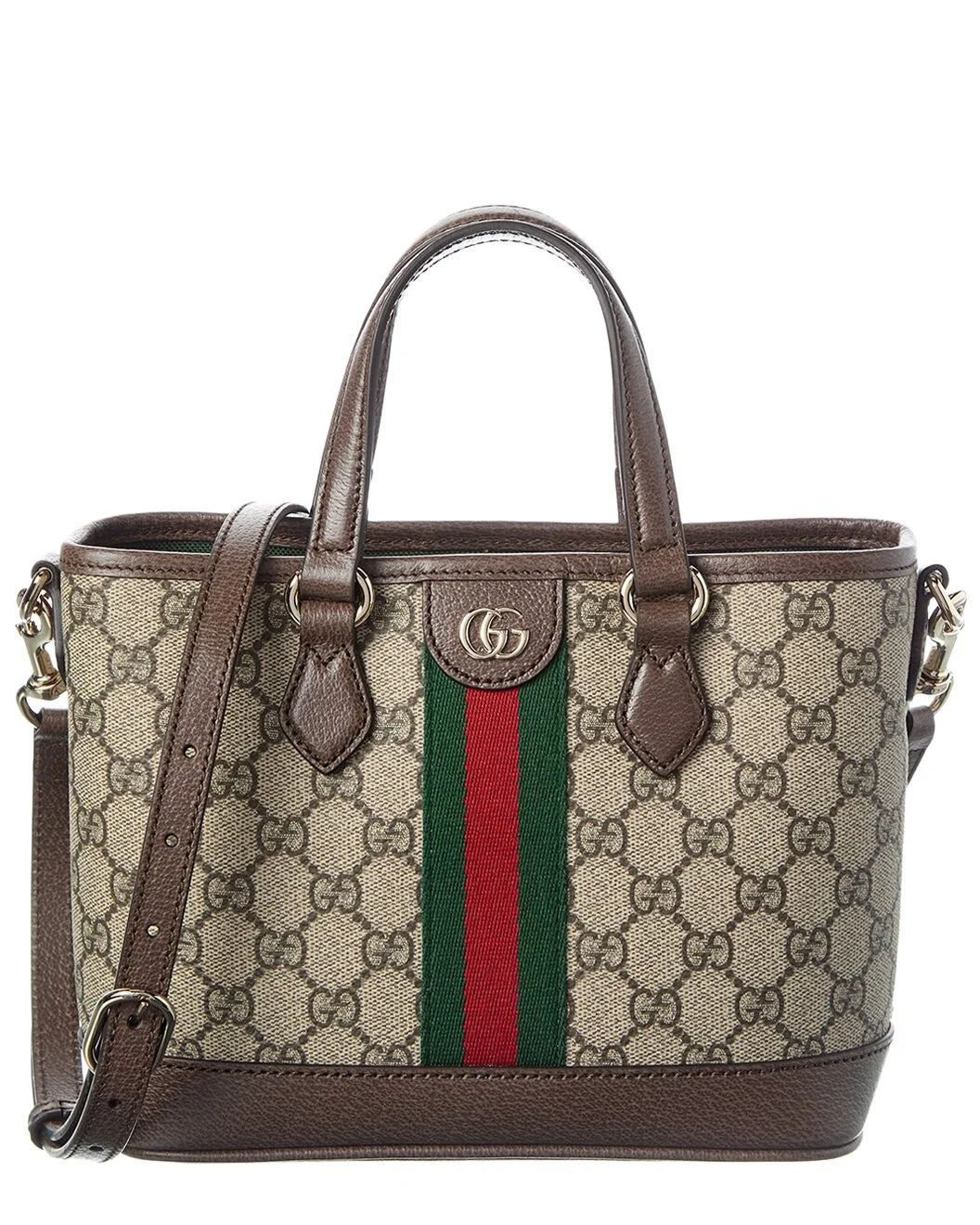Gucci Ophidia Small GG Supreme Canvas & Leather Tote - 1