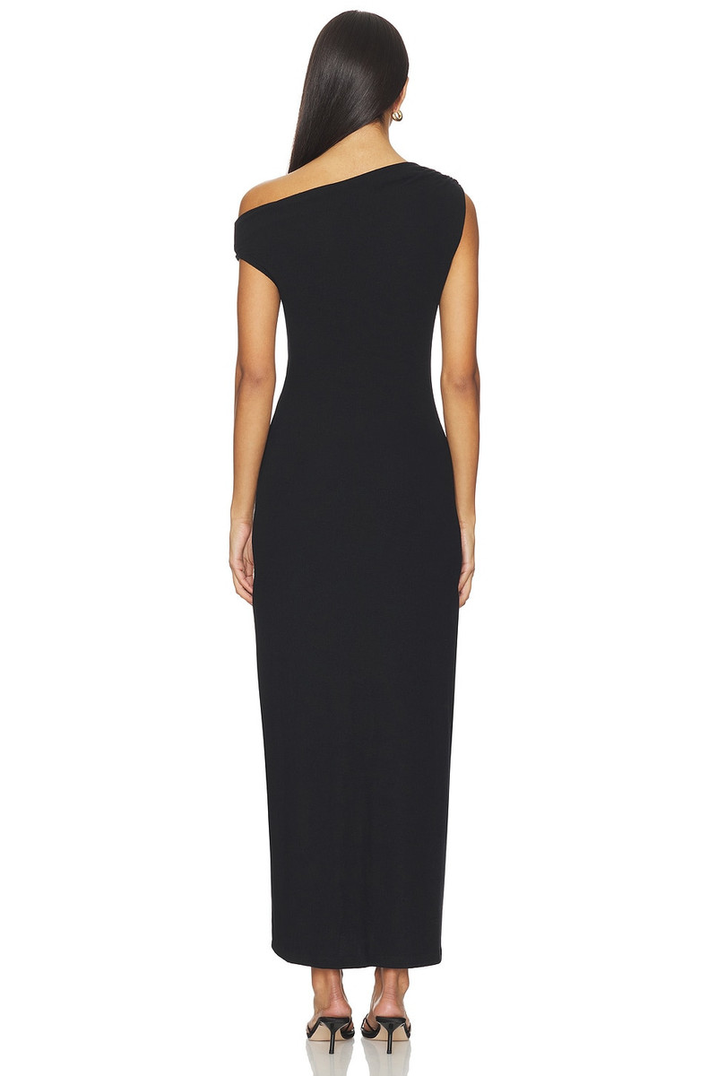 LESET Lauren Ruched Asymmetrical Shoulder Dress outlook