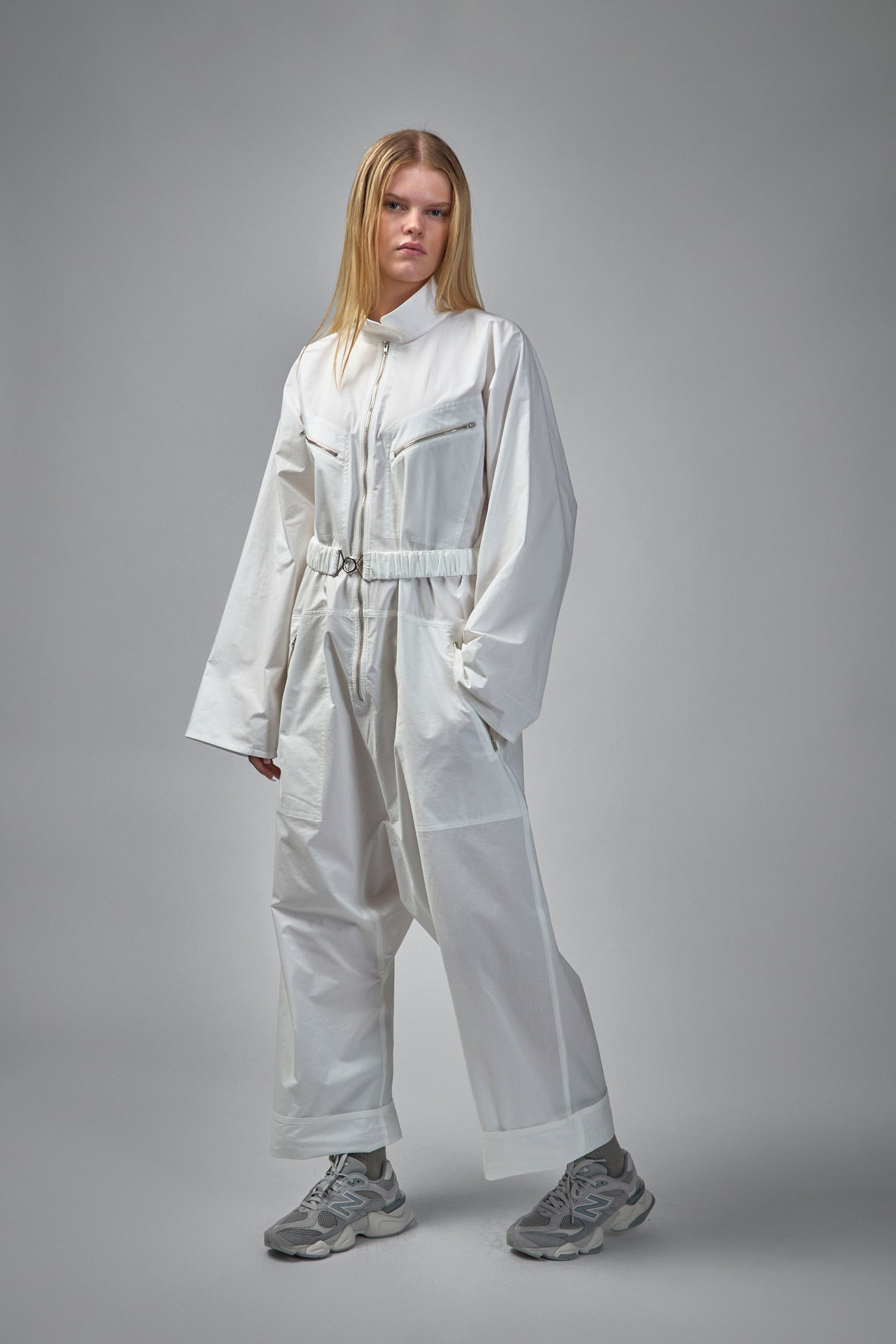 Plateau Loose Fit Jumpsuit with Belt - 4
