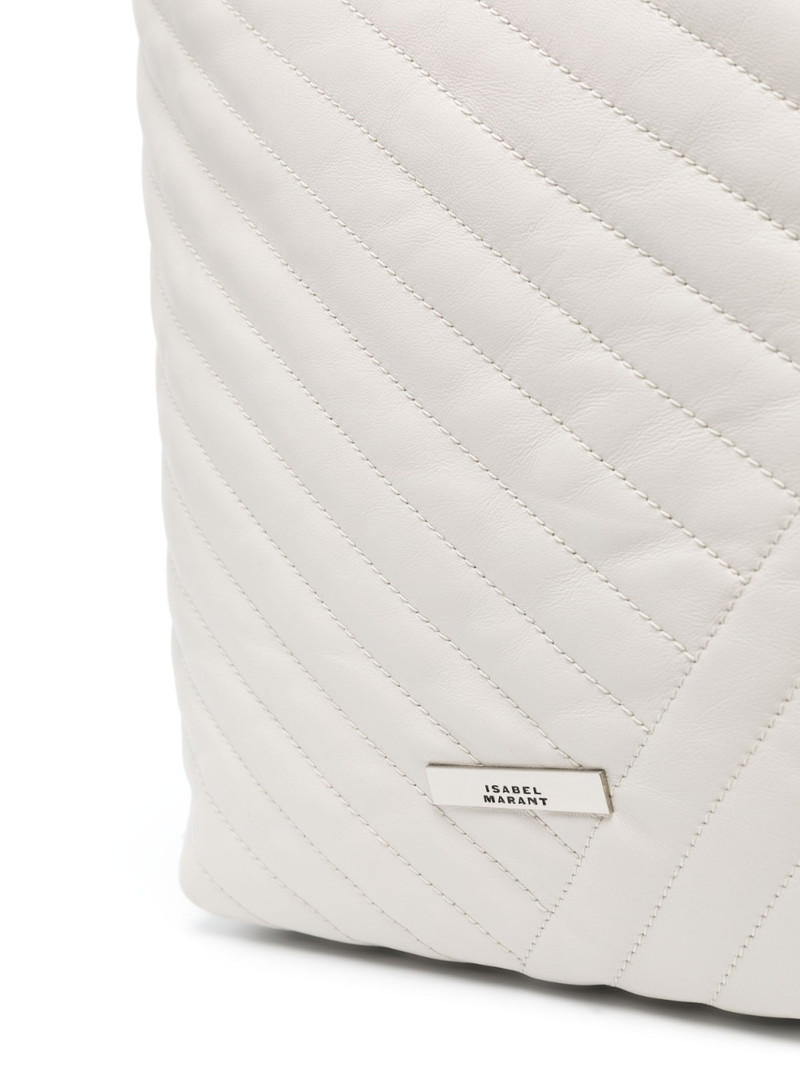 matelassé-effect leather tote bag 4