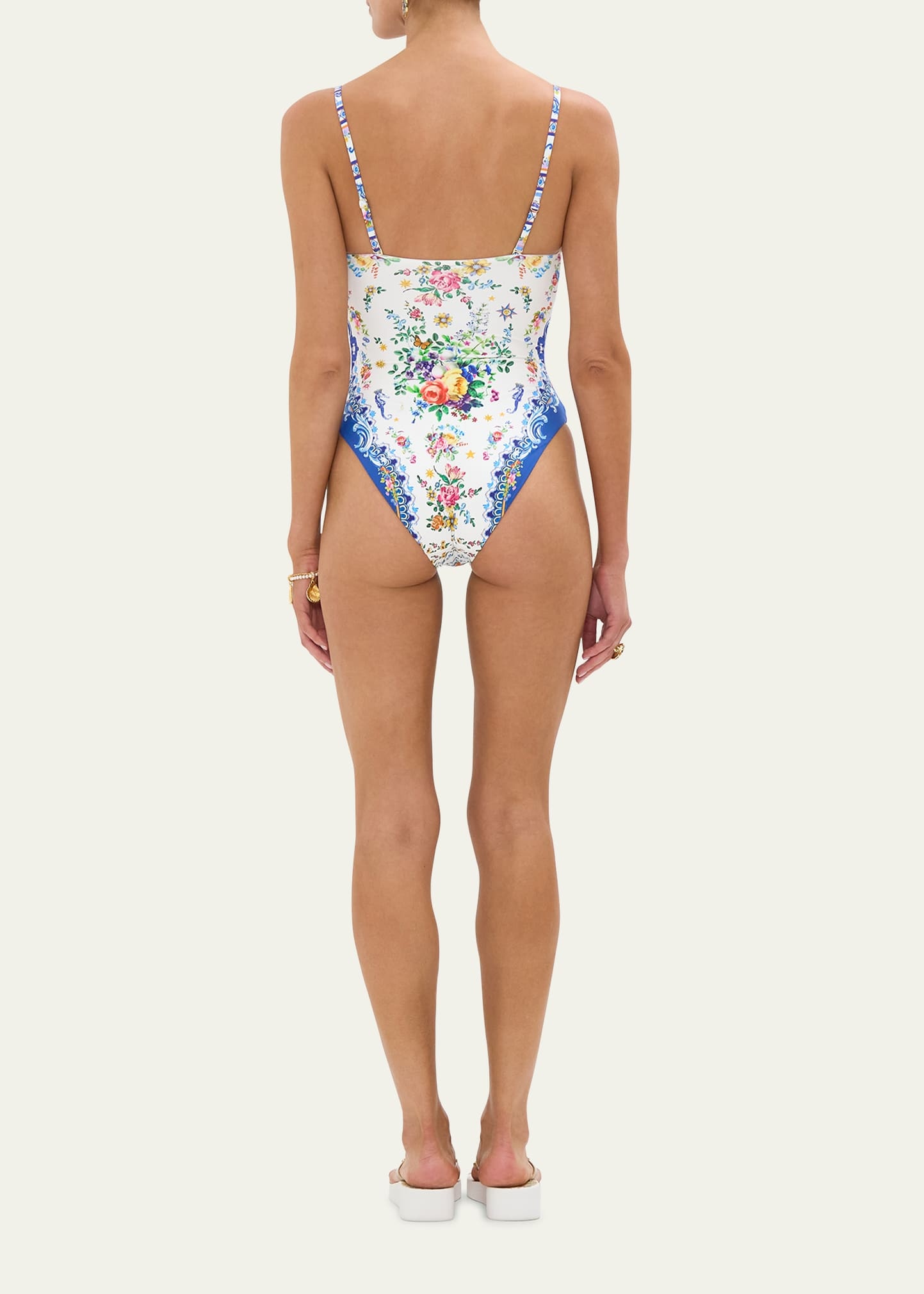 Tiles Darls Ruched Underwire One-Piece Swimsuit - 3