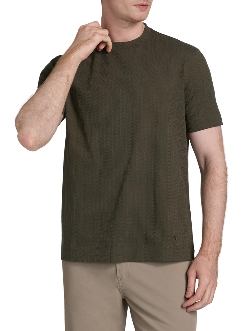 Men's Chevron Stitch Cotton T-Shirt - Fancy Grey 3