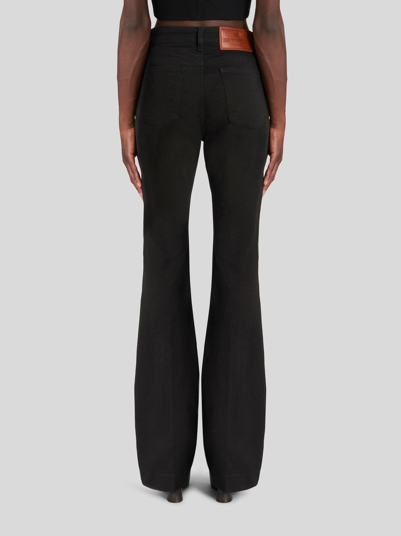 FLARED JEANS WITH FOLIAGE EMBROIDERY 4