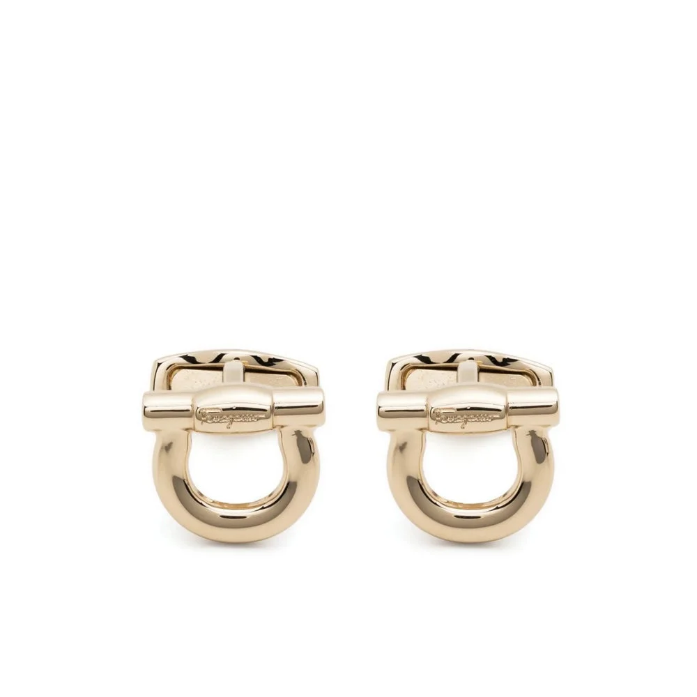 Ferragamo Gold Cufflinks Men - 1