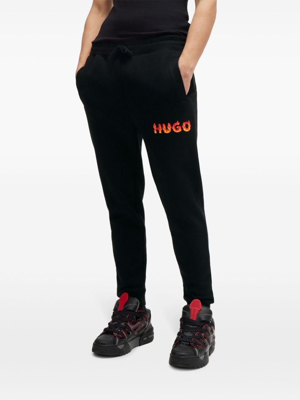 mid-rise straight-leg track pants - 3