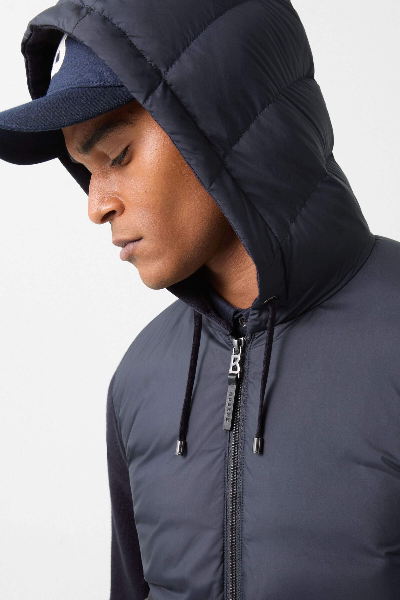 Lirem Hybrid knit jacket in Navy blue - 5