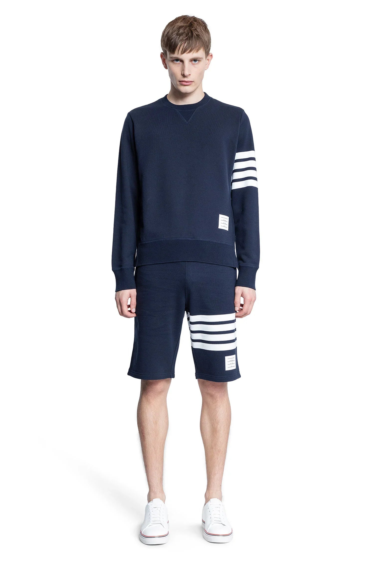 THOM BROWNE MAN BLUE SWEATSHIRTS - 4