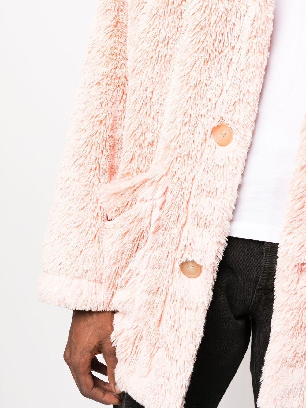 faux shearling shirt jacket - 5