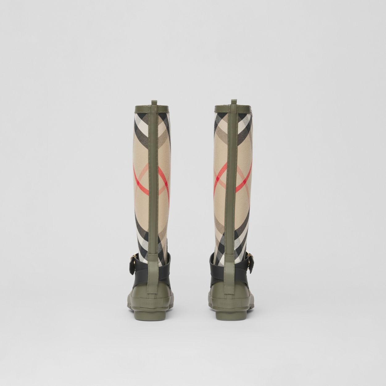 House Check Rubber Rain Boots - 6