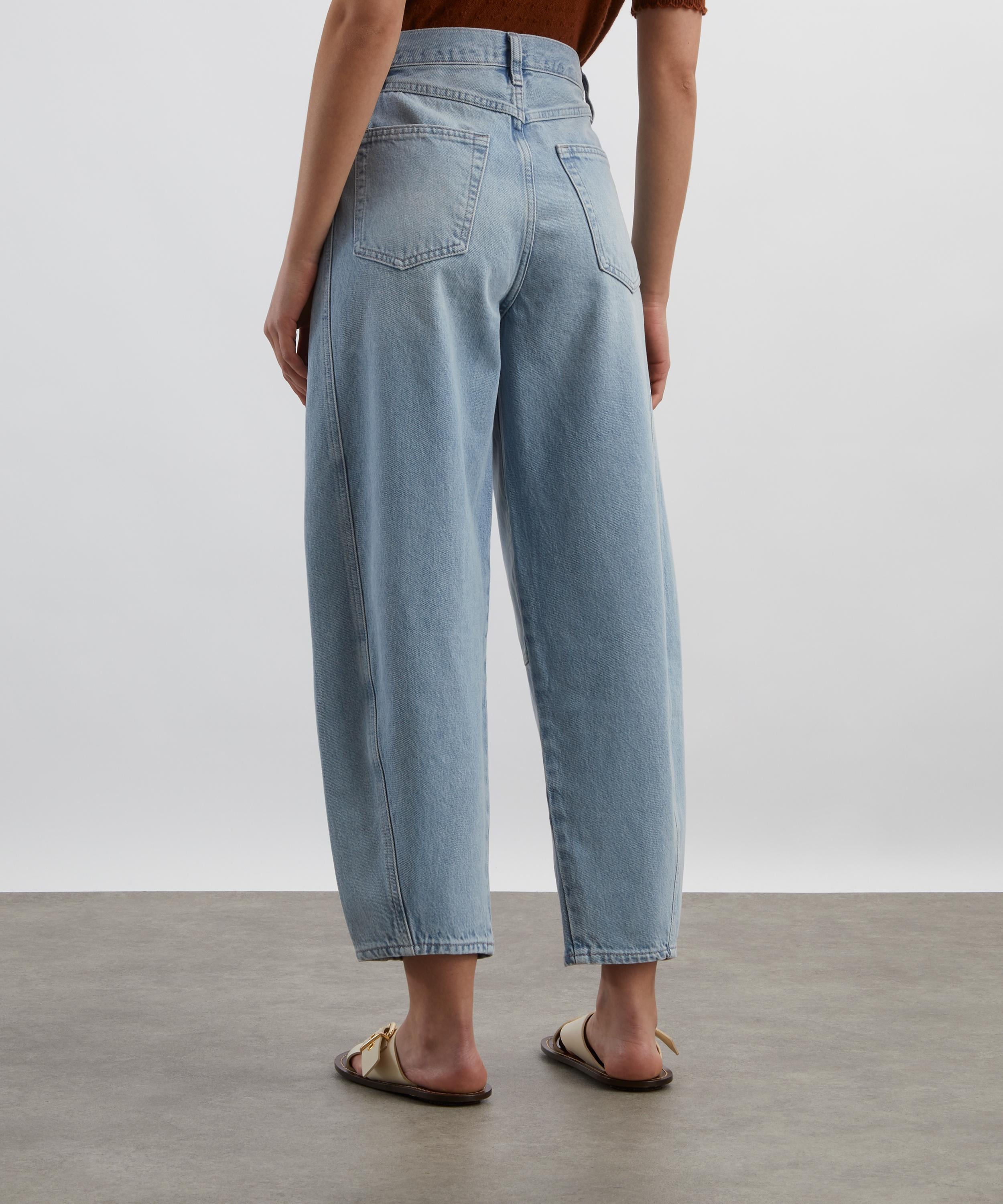 The Twisted High-Rise Barrel Jeans in Never - 4