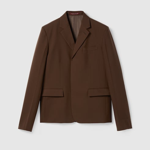 Embossed wool jacket - 1
