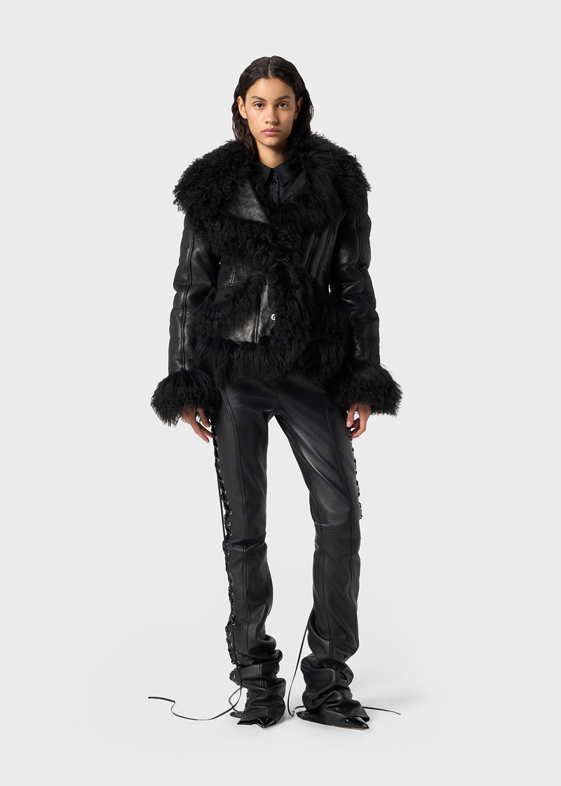 Blumarine SHEARLING JACKET WITH COLLAR outlook