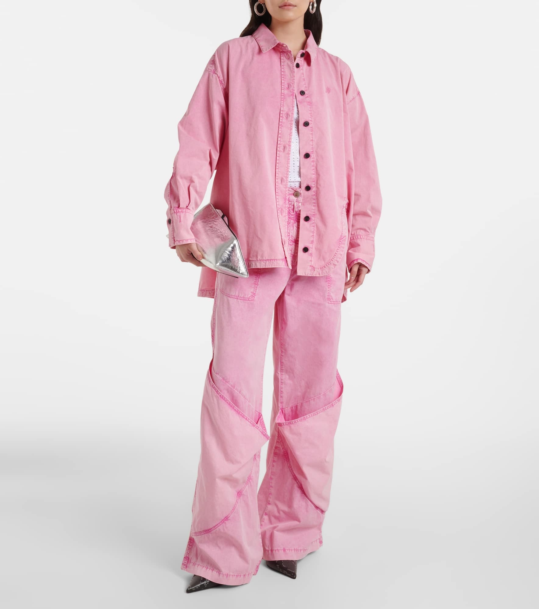 Diana asymmetric cotton canvas overshirt - 2