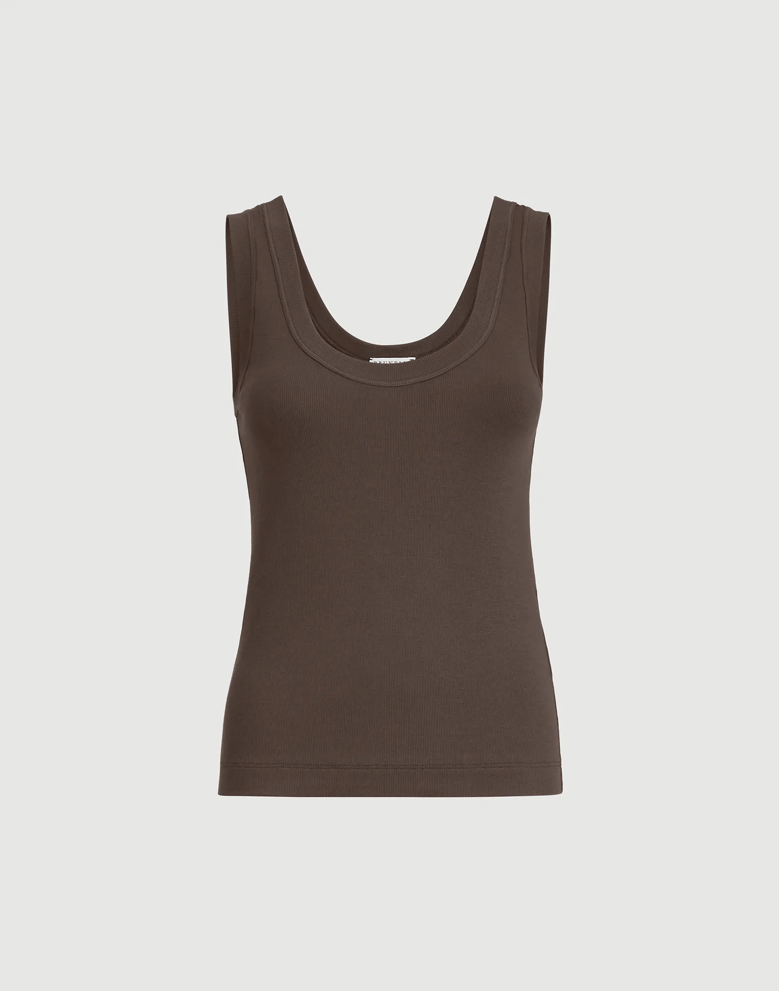 Stretch cotton ribbed jersey top with monili - 1