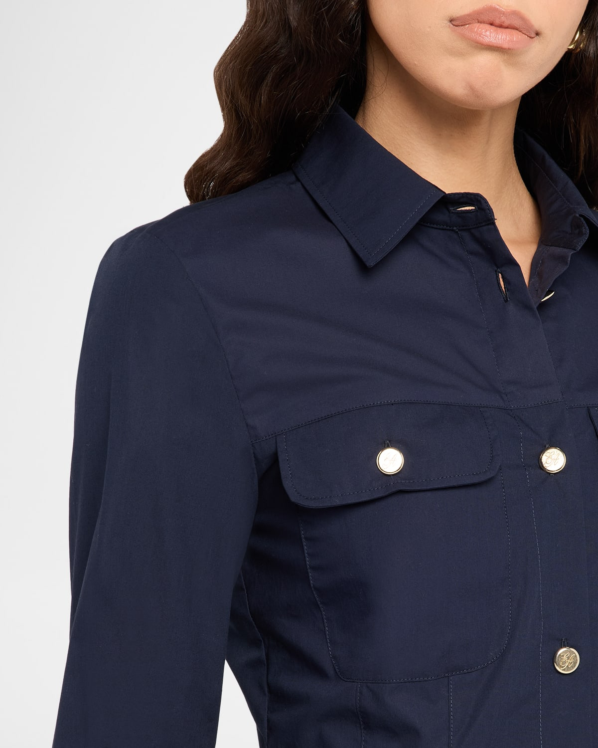 Cotton Poplin Mini Shirtdress - 6