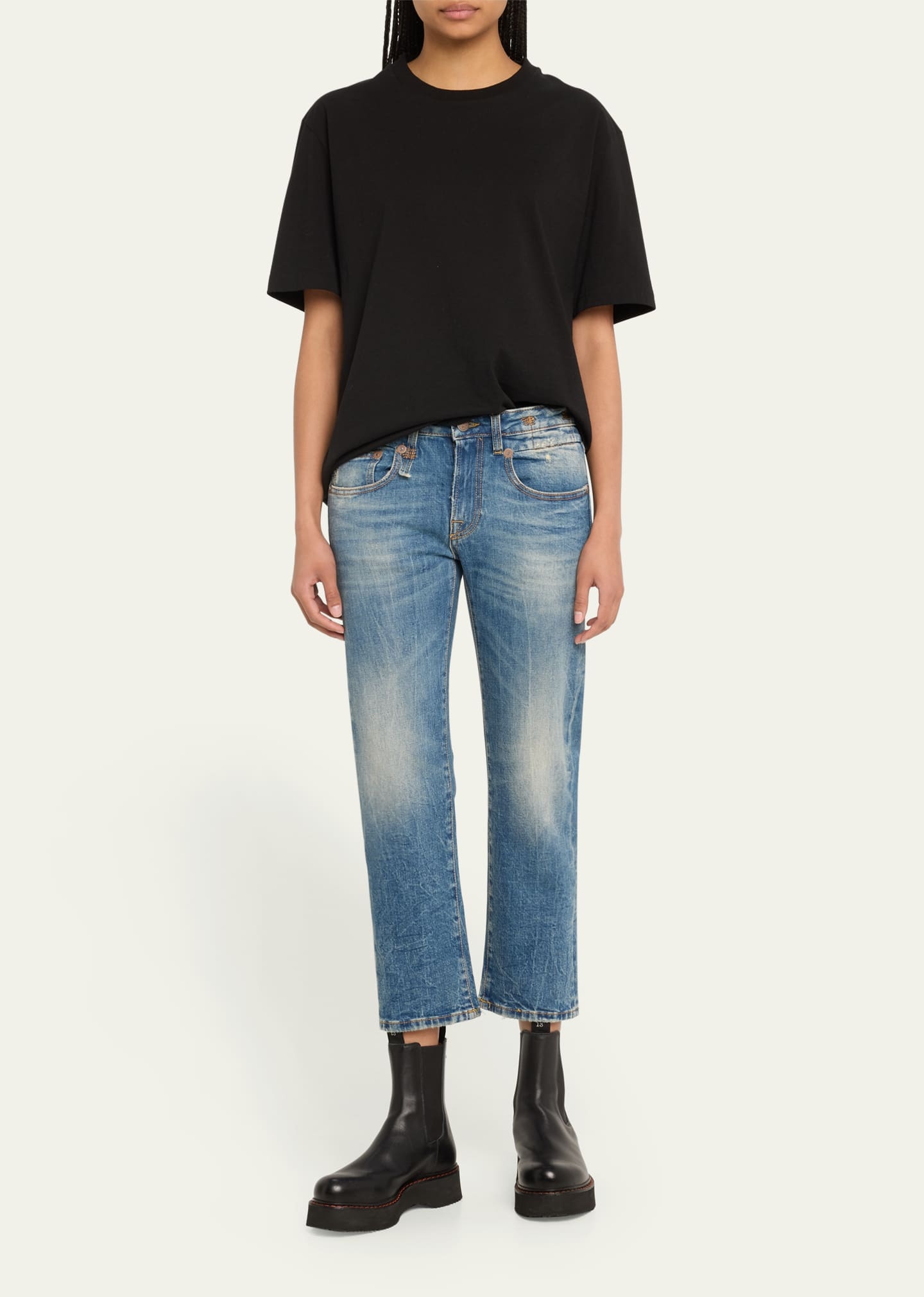 Boy Straight Cropped Jeans - 2