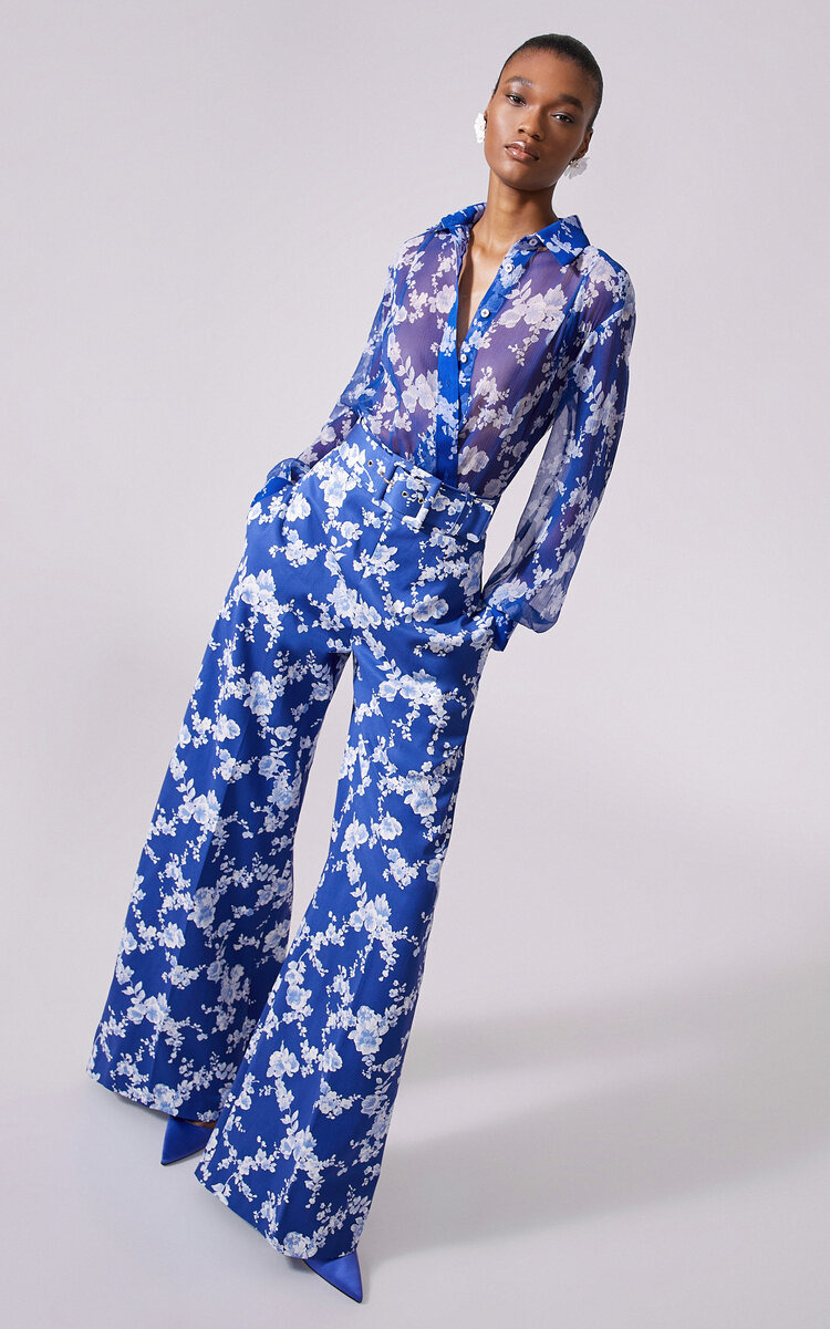 Silk Chiffon Shirt white - 2