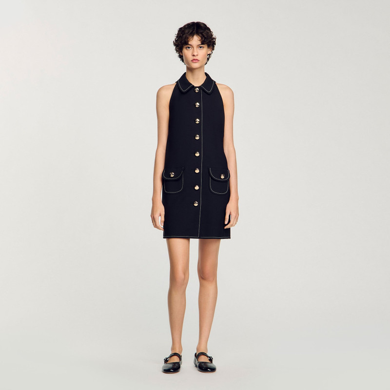 Sandro PETER PAN COLLAR MINI DRESS outlook