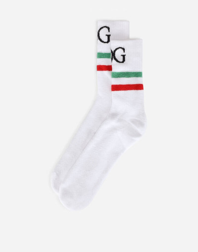 Dolce & Gabbana Cotton socks with jacquard DG logo outlook