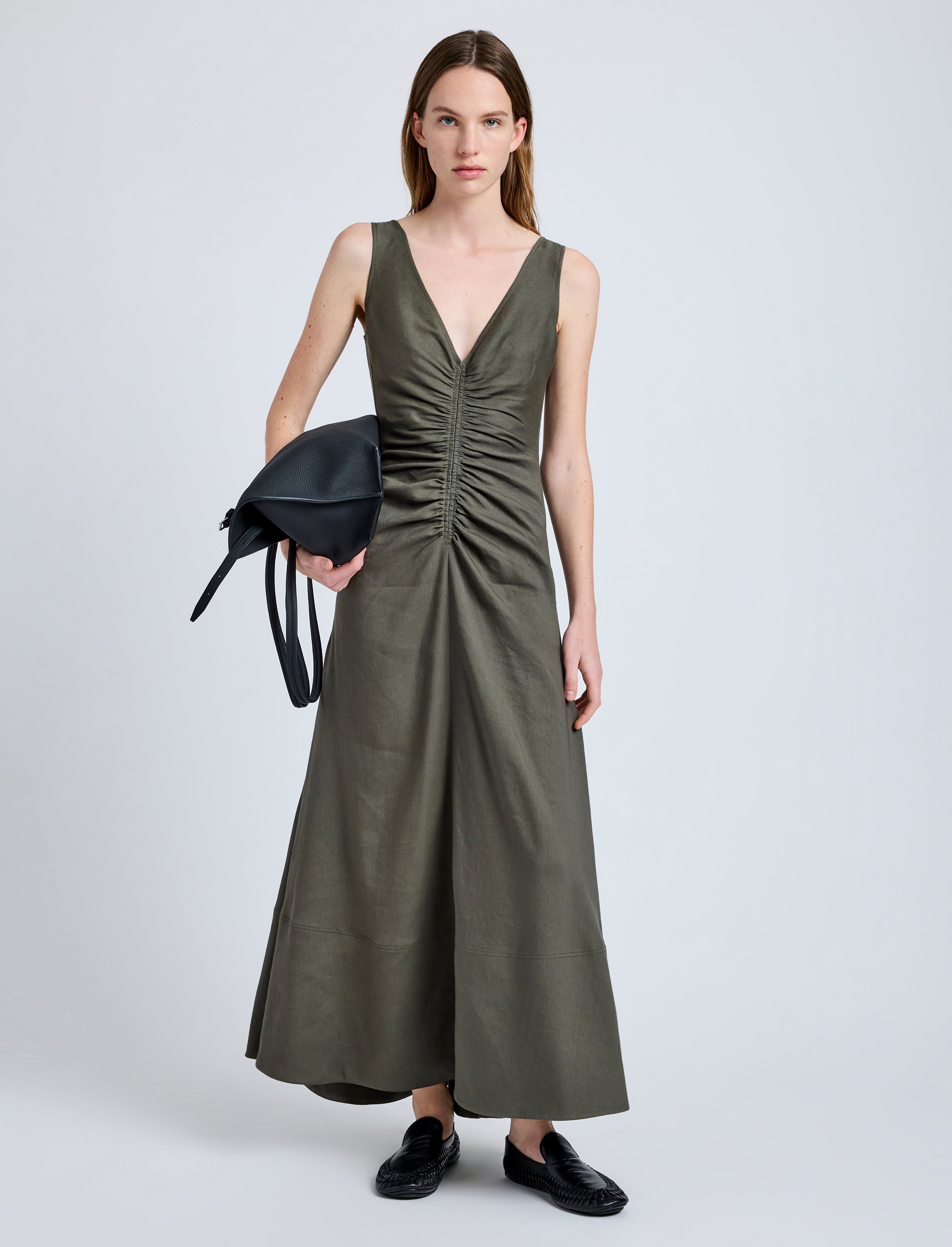 Remi Dress in Eco Stretch Linen Viscose - 2