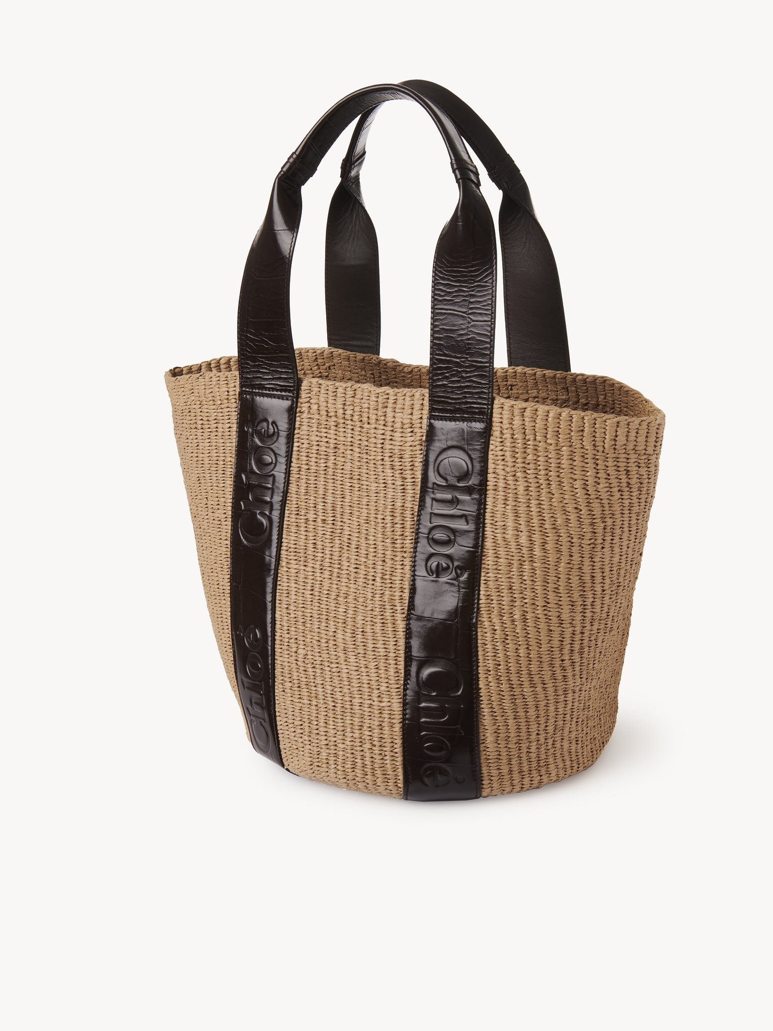 LARGE WOODY TOTE BAG IN FAIR-TRADE NATURAL FIBERS - 3