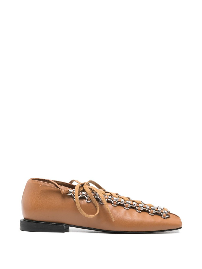 chain detail lace-up shoes 1