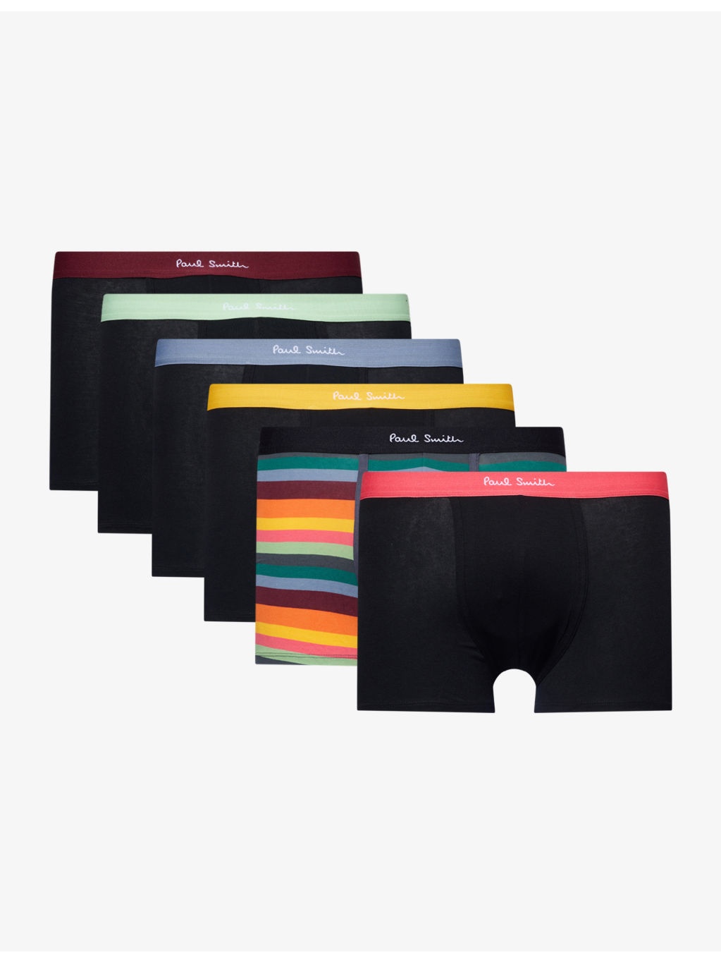 Branded-Waistband Pack of Seven Cotton-Jersey Trunks - 1