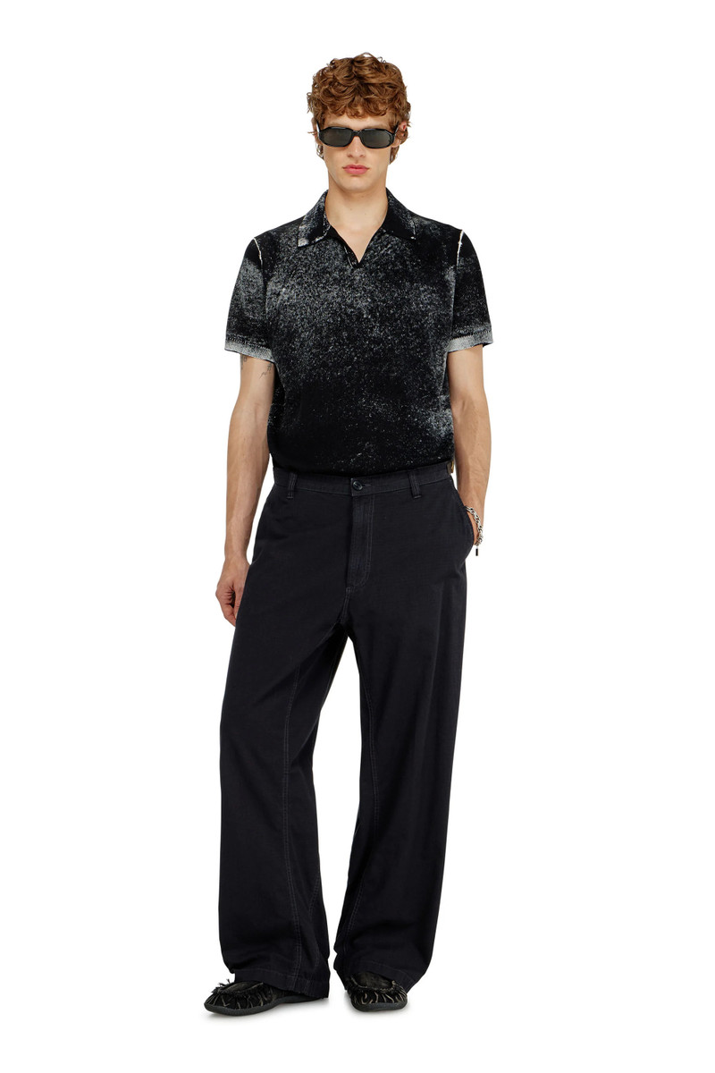 Diesel KNIT POLO SHIRT WITH FADED REVERSE PRINT outlook