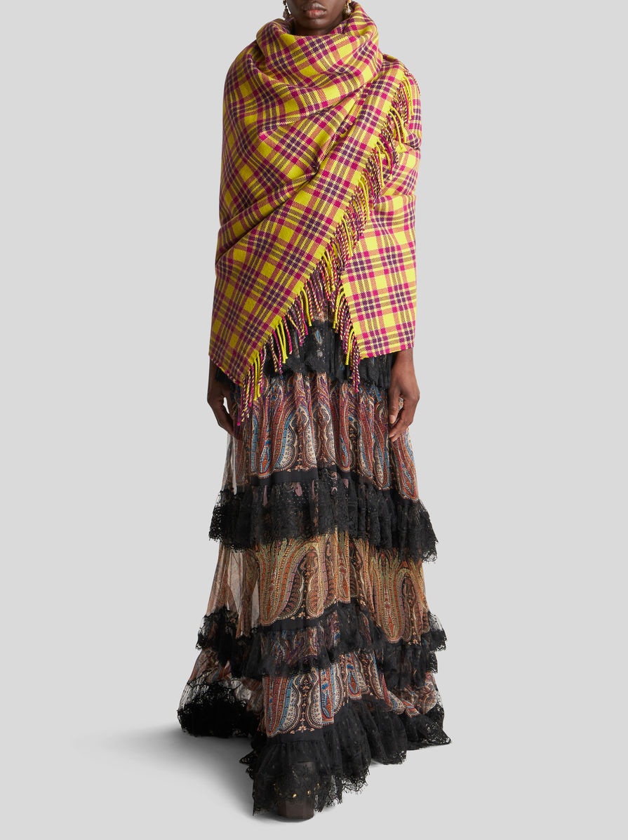 CHECK SHAWL - 2
