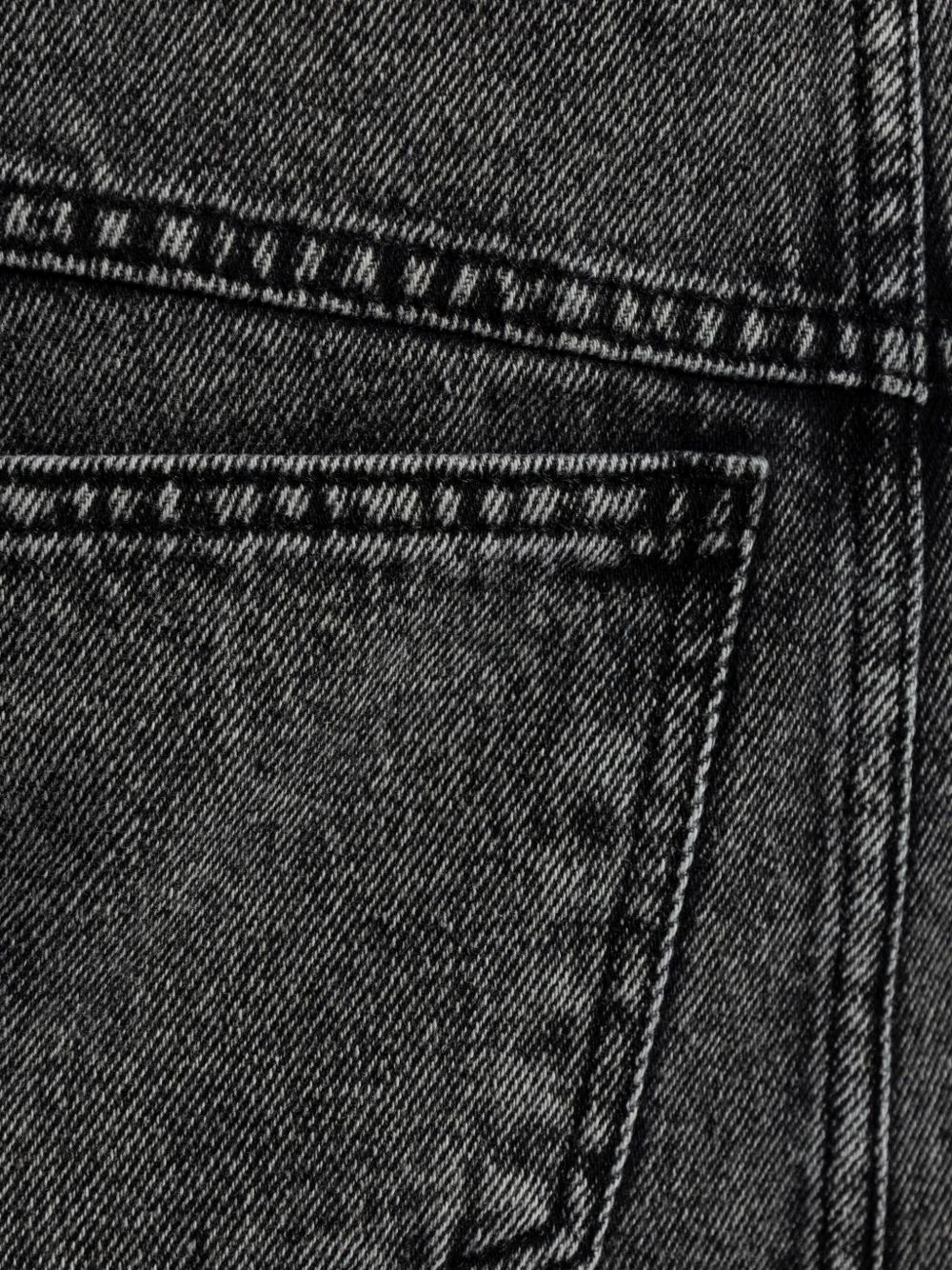 logo-patch denim skirt - 5