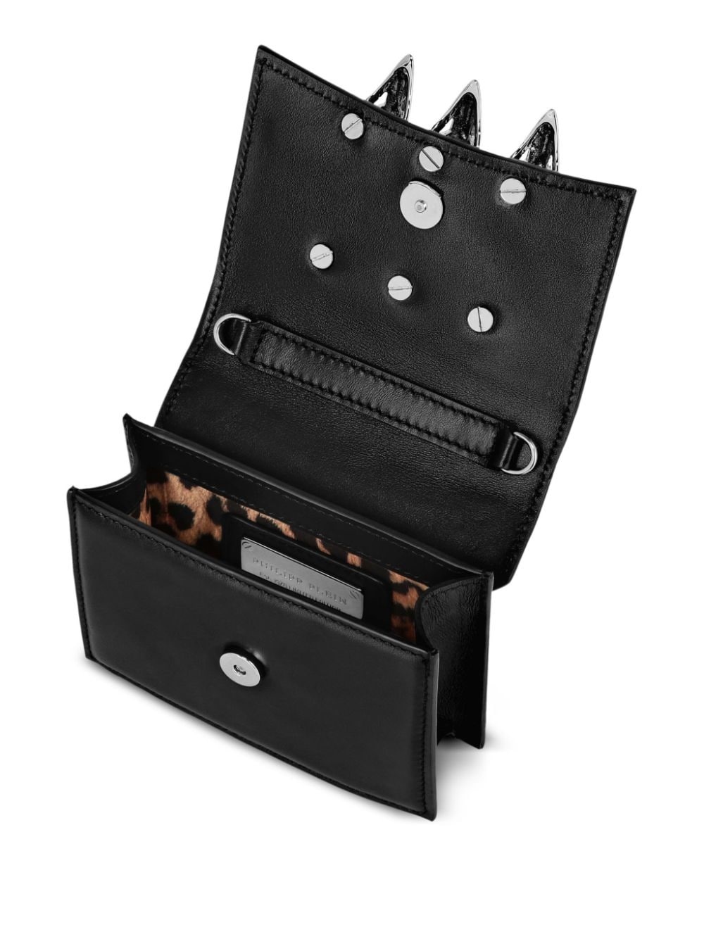 skull knuckle rings flap shoulder bag - 3