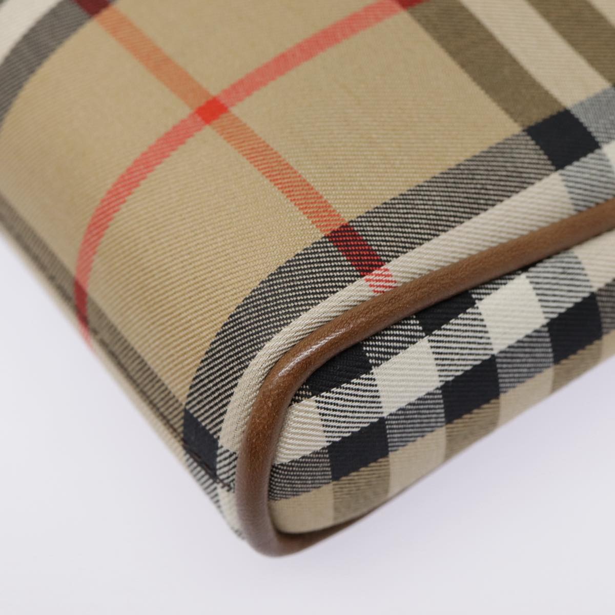 Burberry Nova Check Hand Bag Canvas Beige - 16