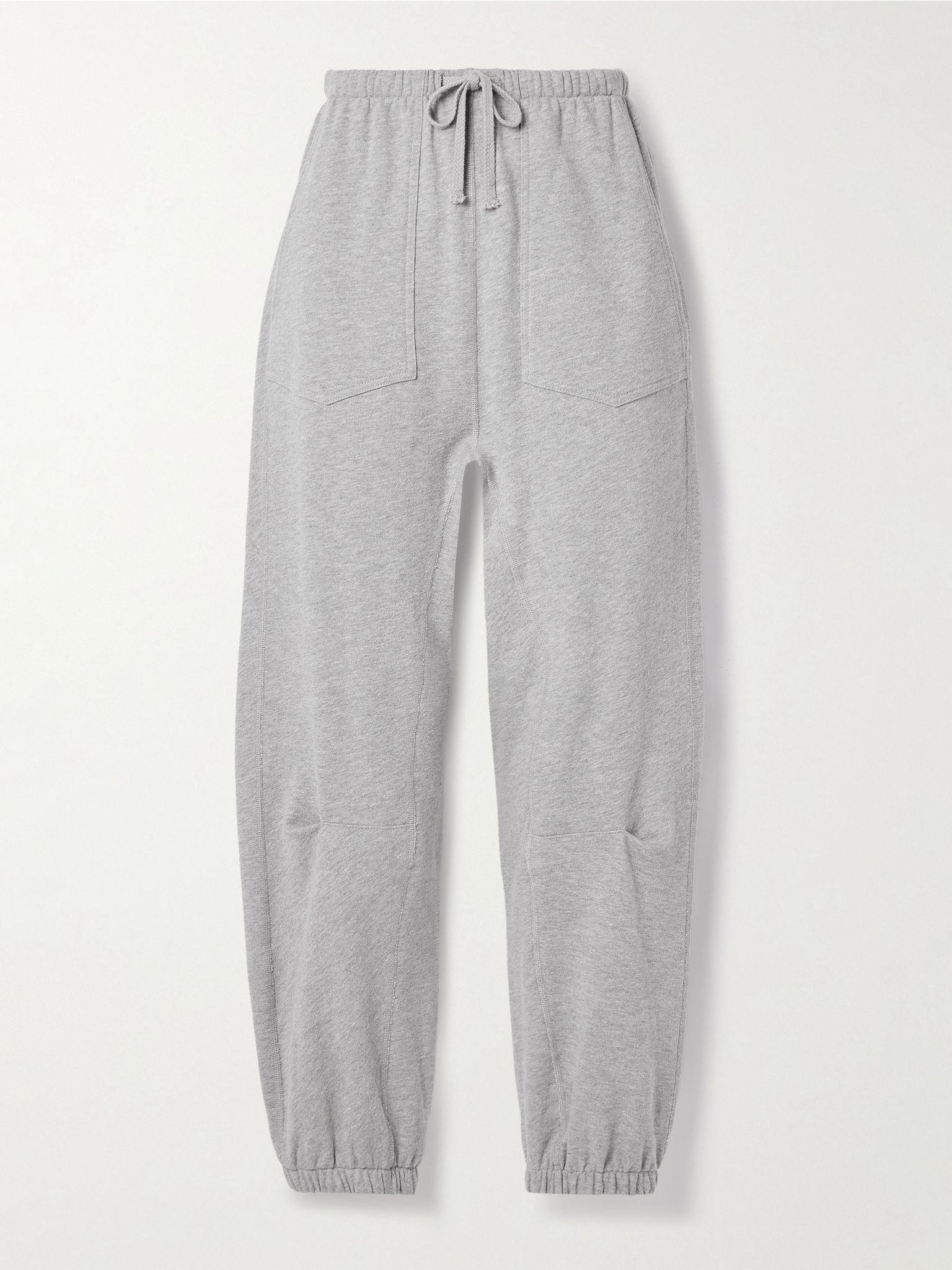 Dulce cotton-blend jersey track pants Gray - 1