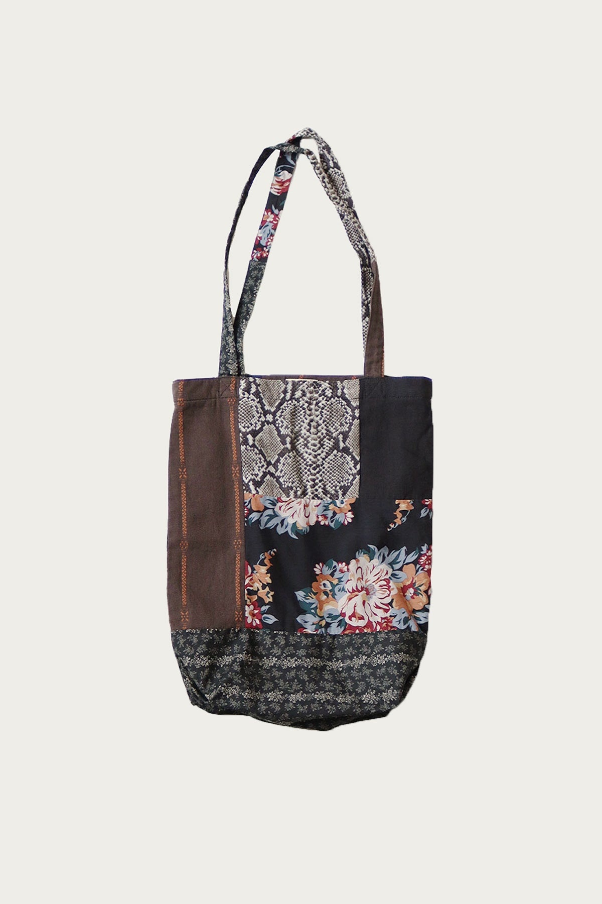 Patchwork NOVEL Tote Bag - Black - 1