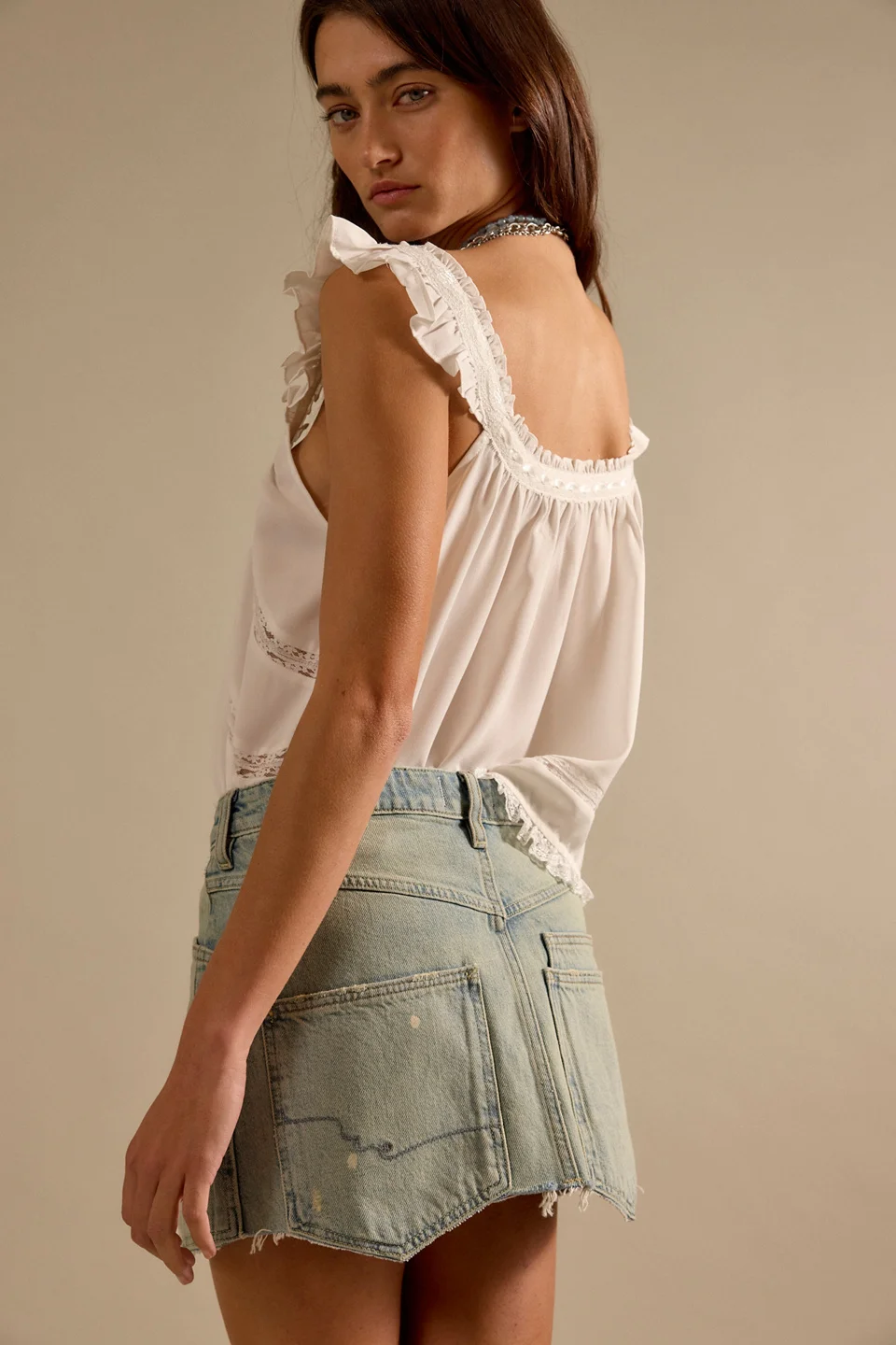 We The Free Dolly Denim Mini Skirt - 1