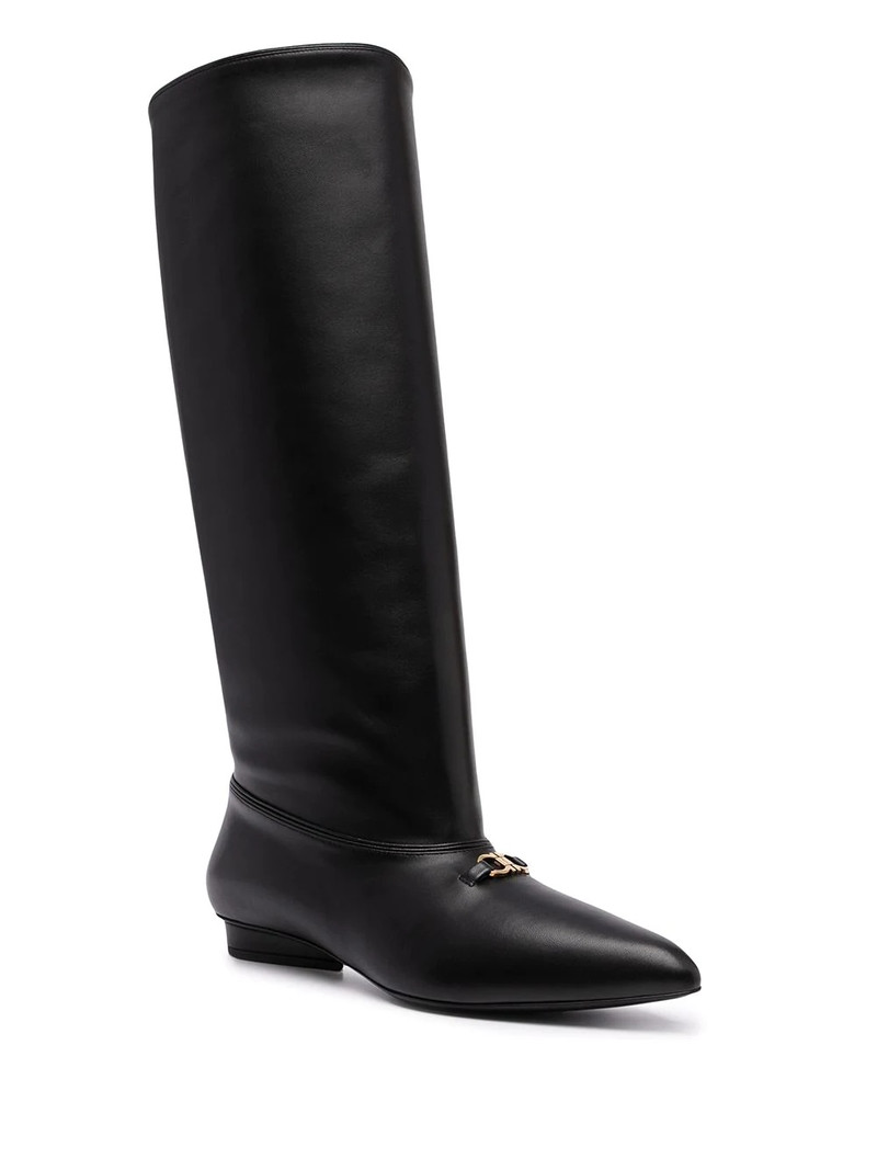 FERRAGAMO Gancini knee-high boots outlook
